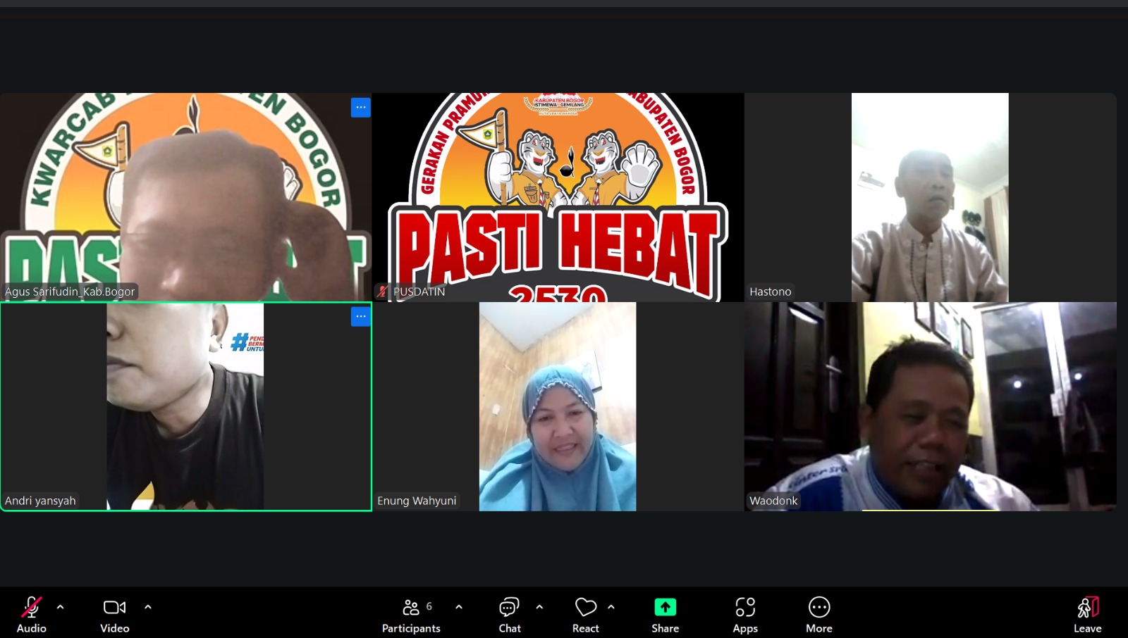 RAPAT VIRTUAL TIM PELAKSANA KURSUS MAHIR TINGKAT LANJUTAN (KML)