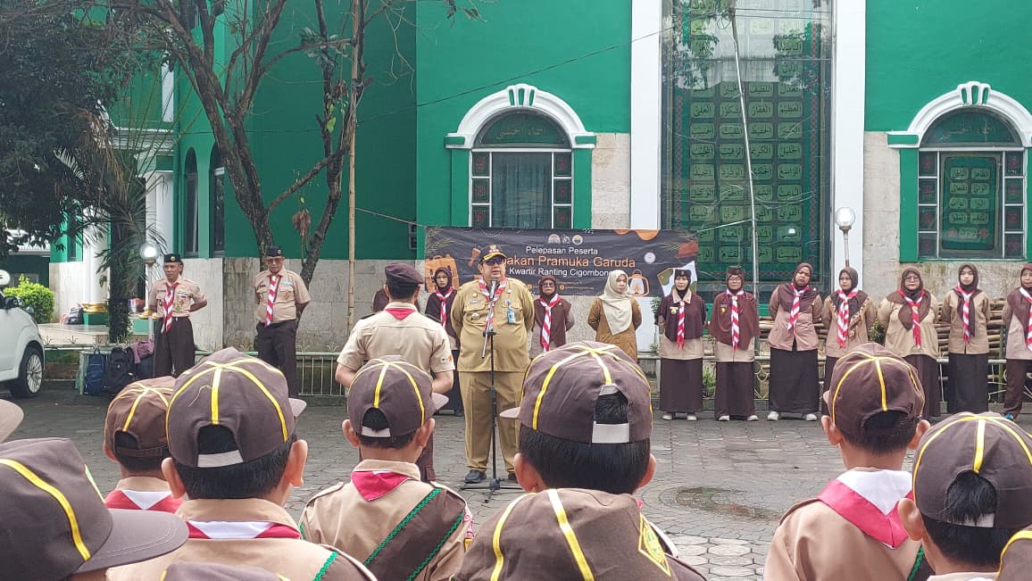 Apel pelepasan pramuka garuda oleh ka mabiran cigombong