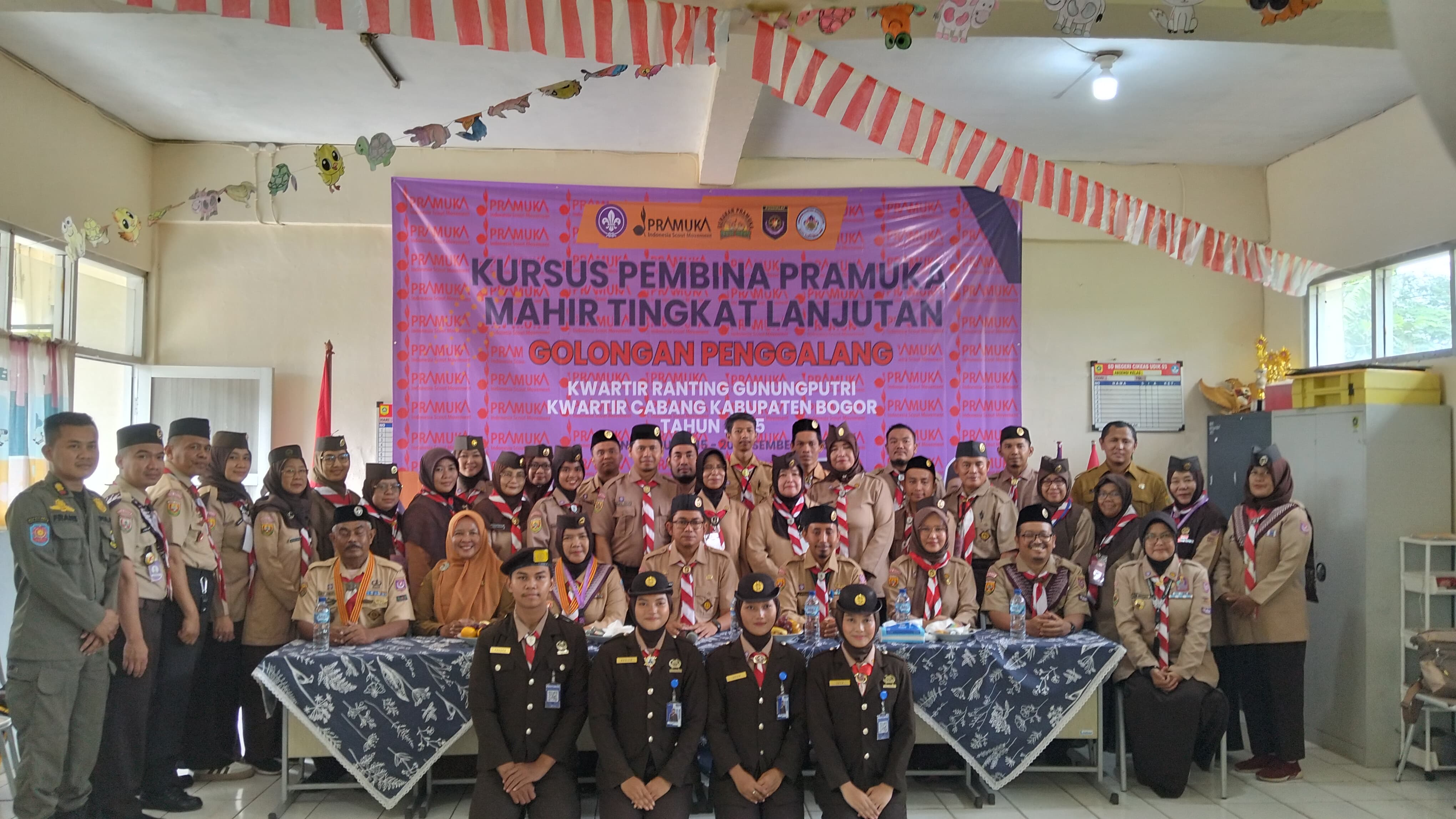 Kwartir Ranting Gunungputri Gelar Kursus Mahir Tingkat Lanjutan (KML)