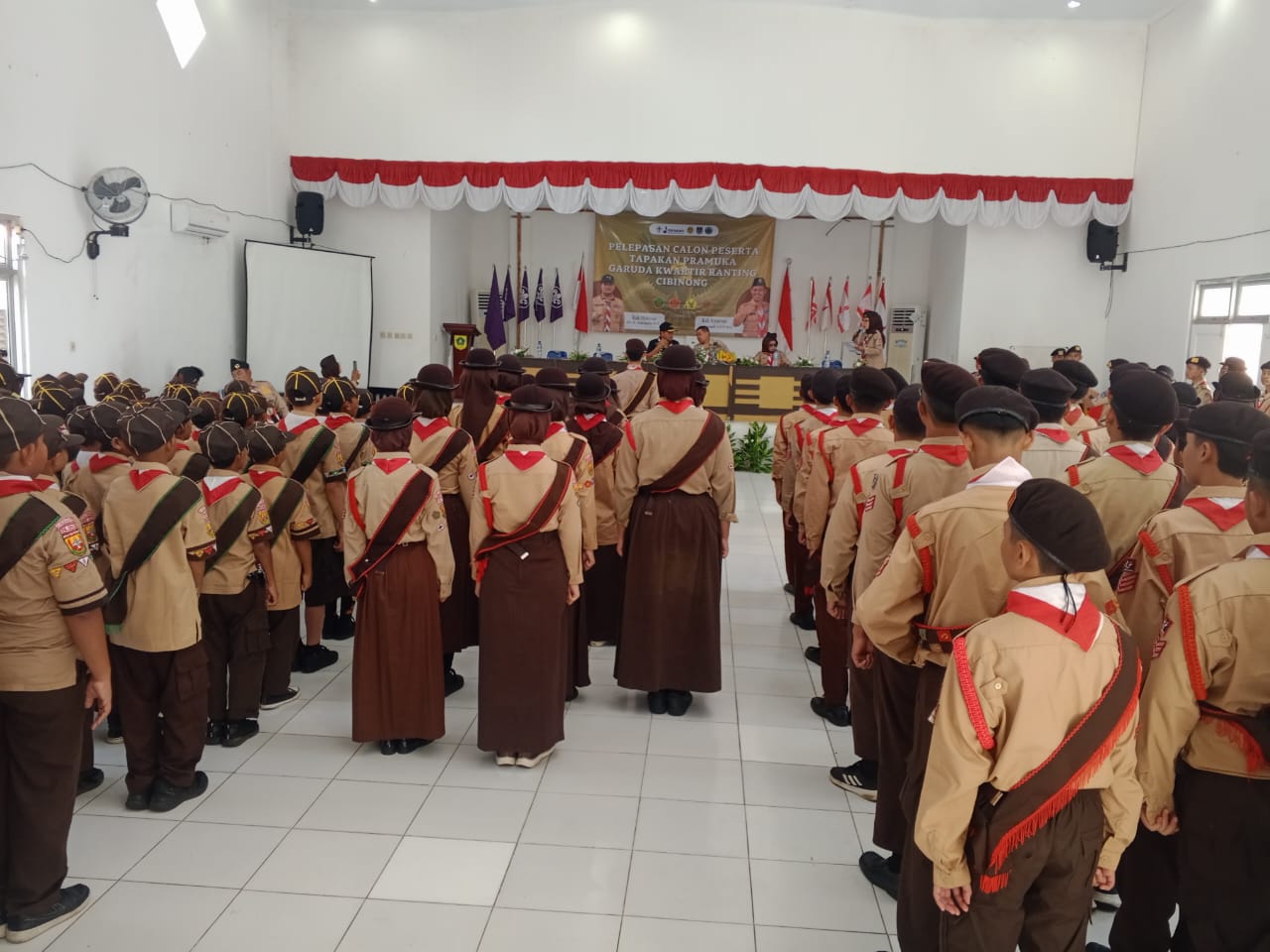 Kwarran Cibinong Laksanakan Seleksi dan Pelepasan Calon Peserta Tapakan Pramuka Garuda Tahun 2025