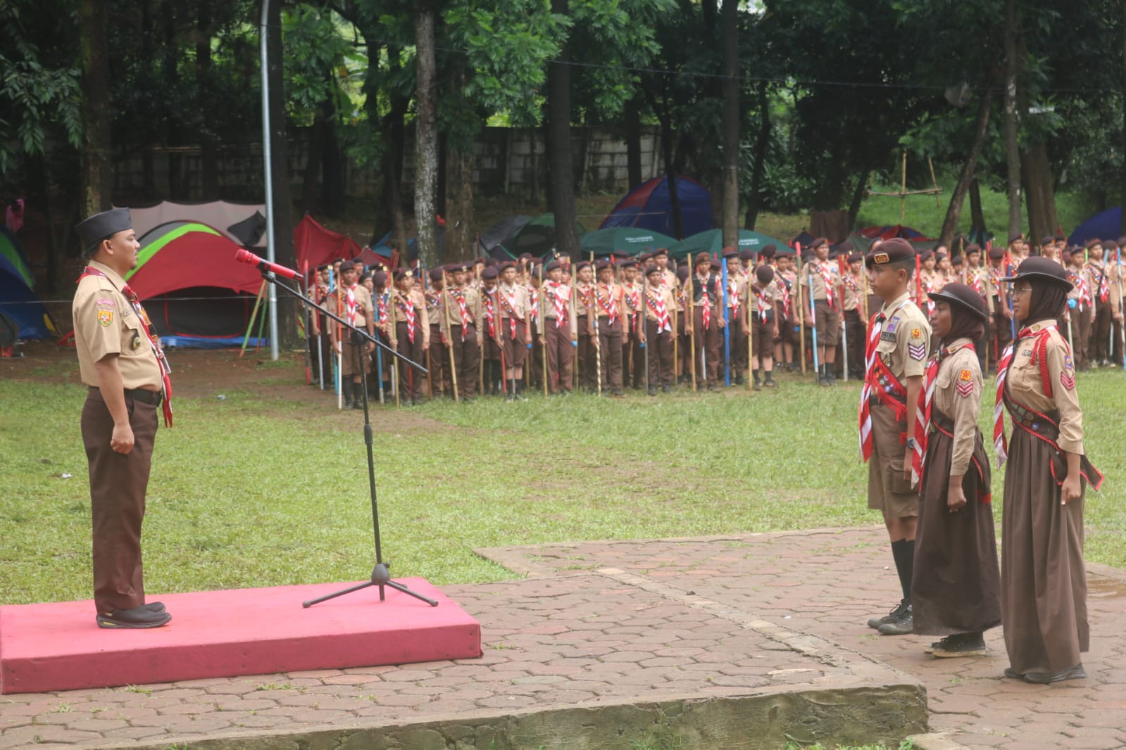 Pembukaan Tapakan Pramuka Garuda Penggalang Kwarcab Kabupaten Bogor Resmi Digelar di Bumi Perkemahan Cimandala
