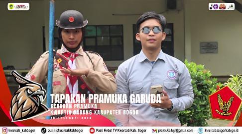 Penggalang Putri yang penuh antusiasme mengikuti Tapakan Pramuka Garuda Kwarcab Kabupaten Bogor