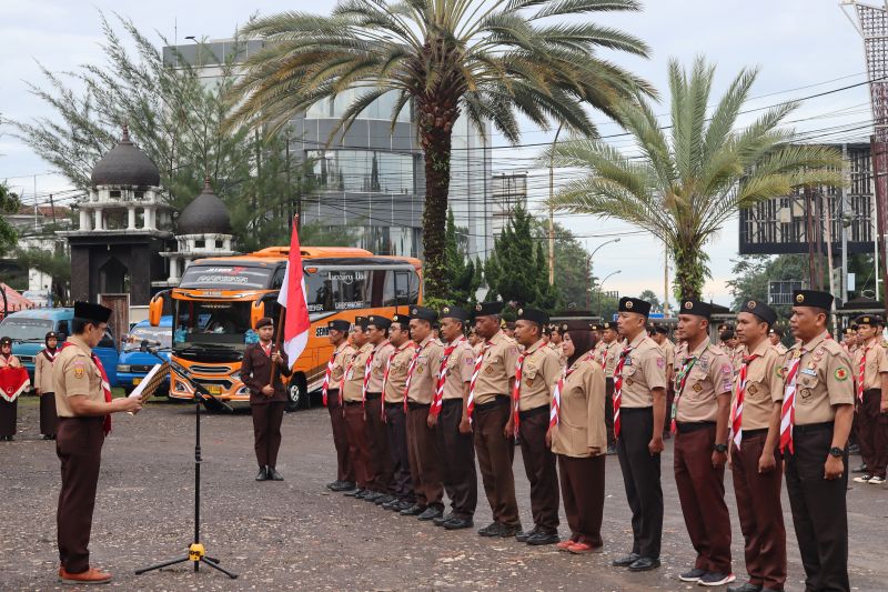 Kwarcab Kabupaten Bogor Lantik Satuan Tugas Pramuka Peduli