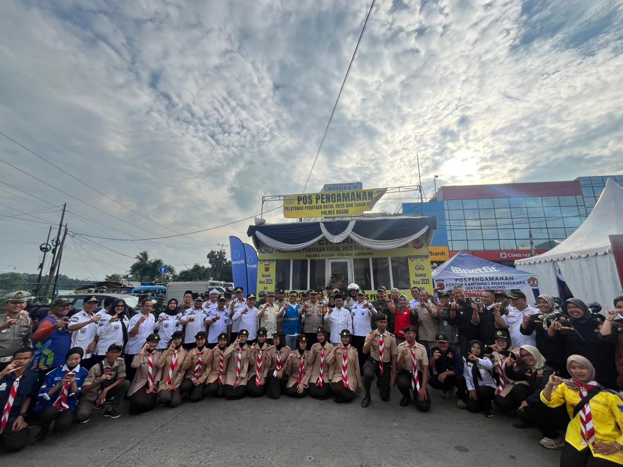 Apel Pembukaan PAM Natal dan Tahun Baru 2025-2026 Kecamatan Cibinong Resmi Digelar