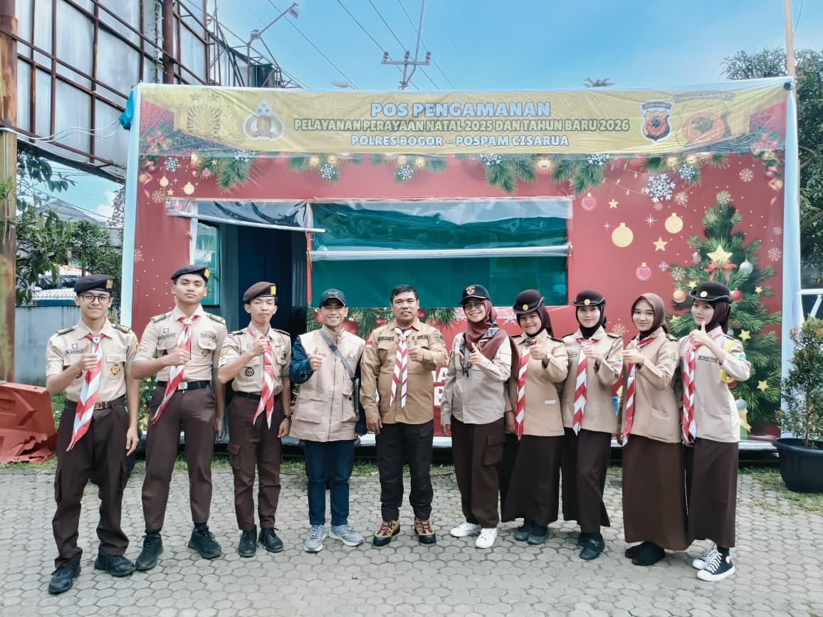 Sekretaris Cabang Kwarcab Kabupaten Bogor Monitoring Pos PAM Cisarua pada Kegiatan Karya Bakti Nataru 2025