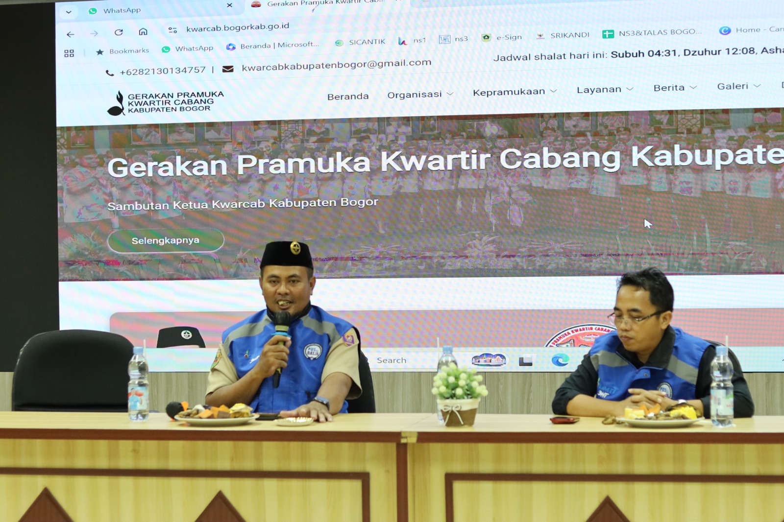 Andalan TI dan Pusdatin Kwarcab Kabupaten Bogor Paparkan Pengembangan Web dan SmartScout