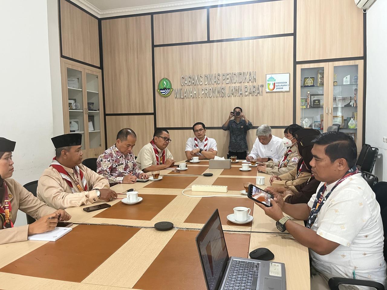 Perkuat Sinergi Pendidikan, Kwarcab Kabupaten Bogor Audiensi dengan KCD Wilayah I Jawa Barat