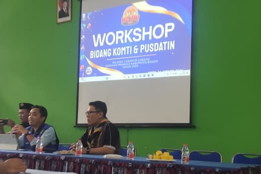 Kwarran Cibungbulang menghadiri kegiatan Workshop KOMTI dan PUSDATIN Wilayah 1 Kwarcab Kab. Bogor 2026