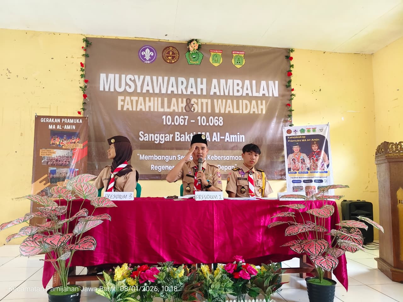 Ketua Kwartir Ranting Gerakan Pramuka Pamijahan Menghadiri Kegiatan Musyawarah Ambalan MA Al Amin Pamijahan