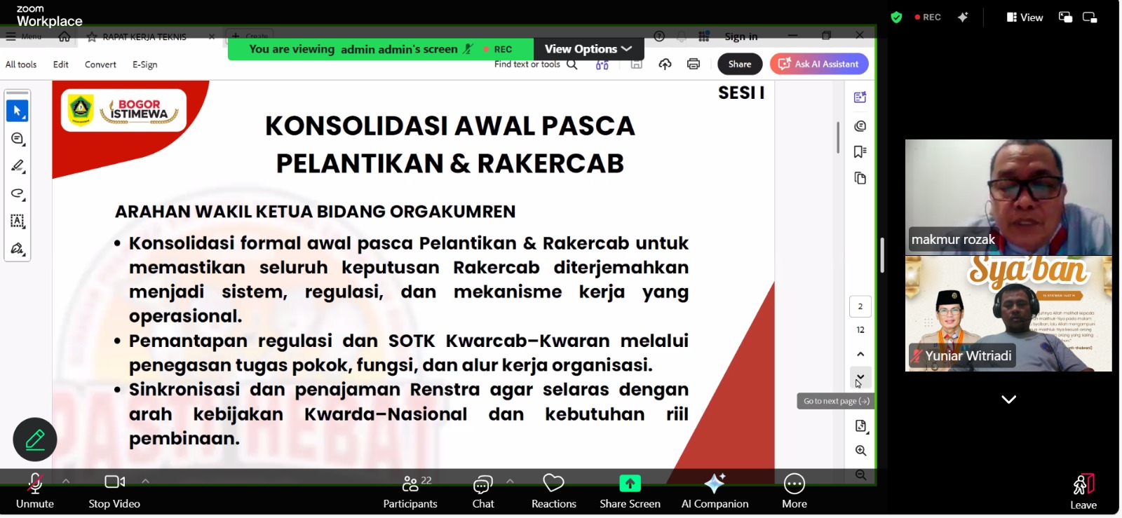 Rakor Bidang Orgakumren Kwarcab Digelar Virtual, Perkuat Konsolidasi Pasca Pelantikan dan Rakercab
