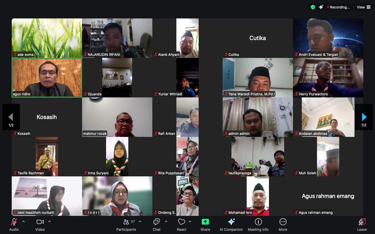Rapat Andalan Kwarcab Kabupaten Bogor Bahas Program Strategis 2026 Secara Virtual