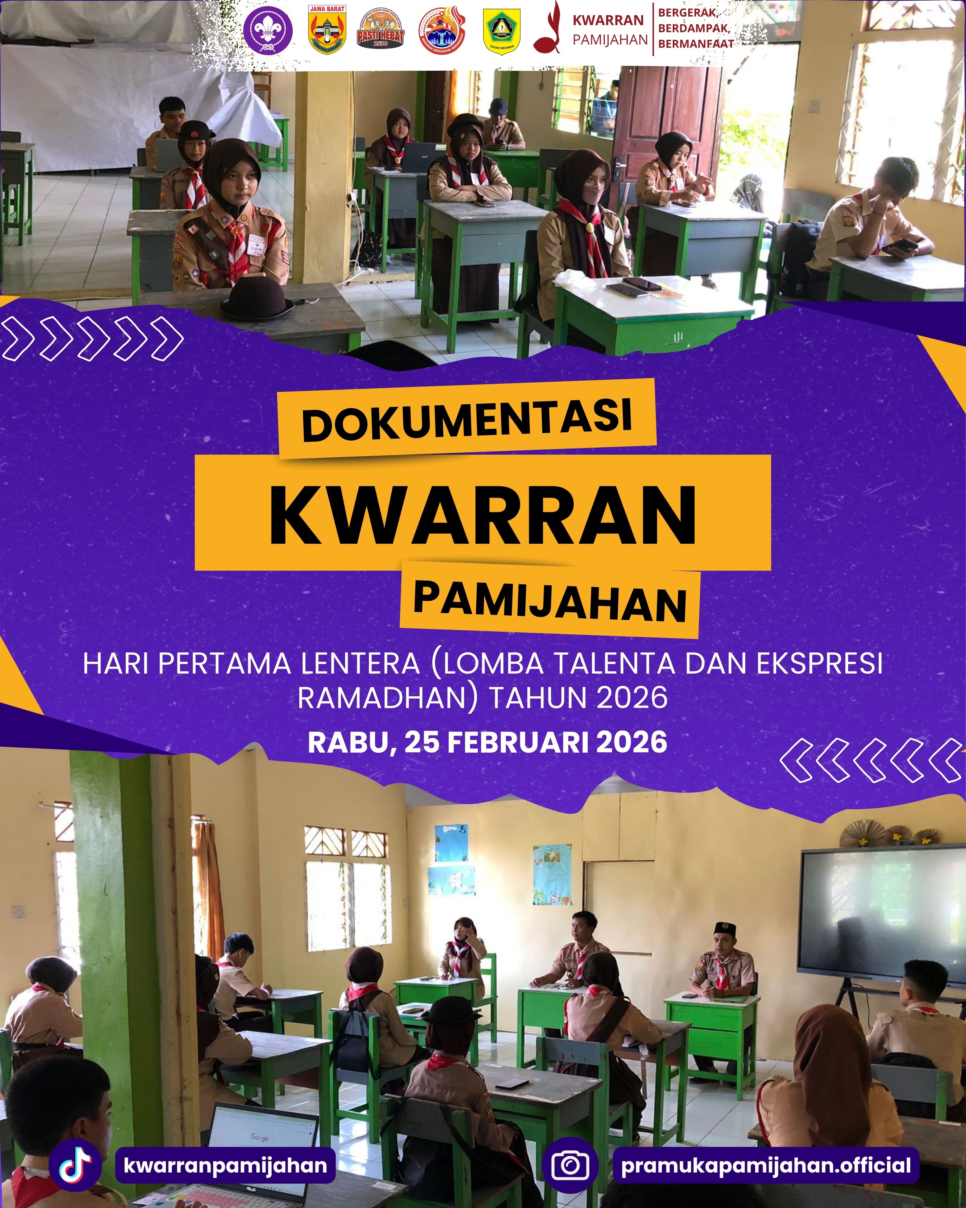 🔥 Hari Pertama LENTERA 2026 Dimulai! 16 Pangkalan Penggalang SMP/MTs Adu Kreativitas Poster Digital 🔥