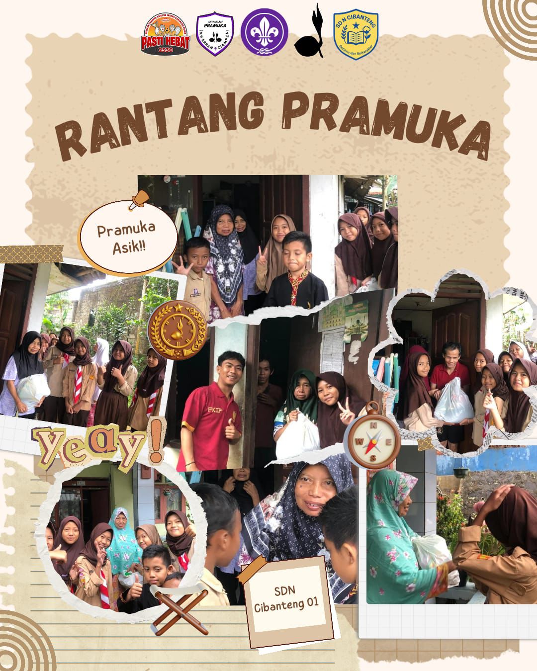 Menebar Kepedulian, Pramuka SDN Cibanteng 01 Gelar Kegiatan Rantang