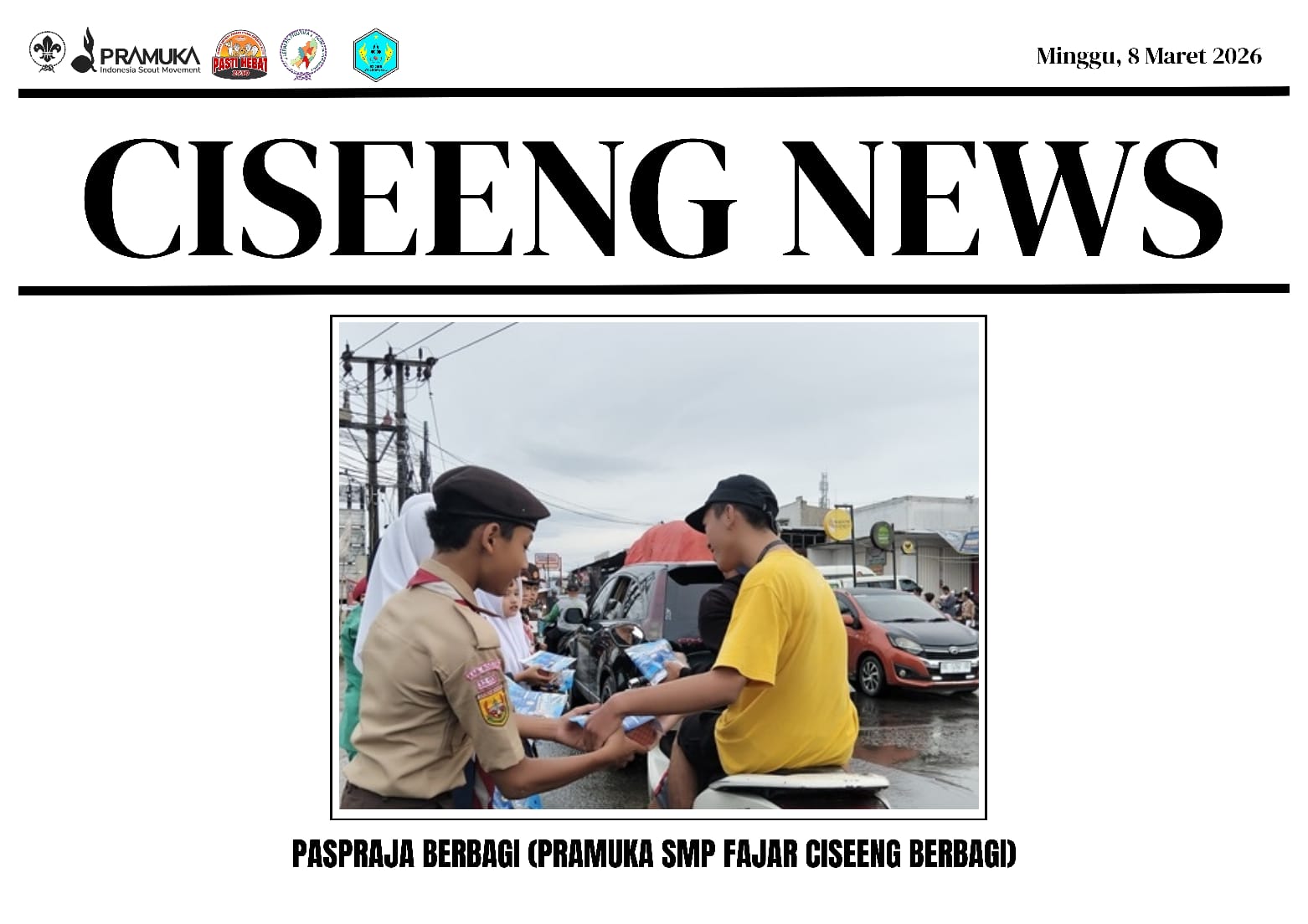 AKSI NYATA PASPRAJA BERBAGI (PRAMUKA SMP FAJAR CISEENG BERBAGI)