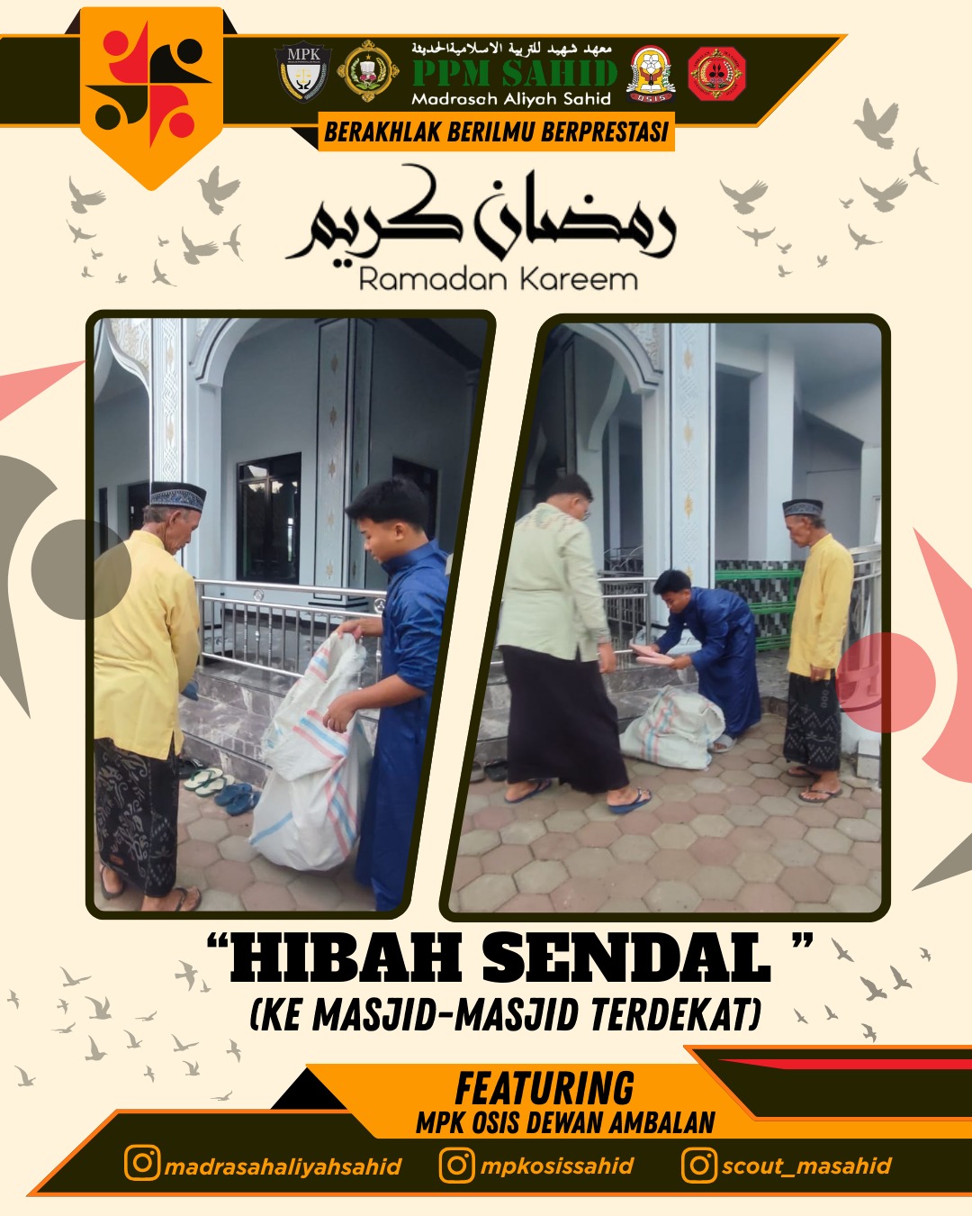 🕌 Pramuka MA Sahid Berbagi Sandal untuk Masjid, Wujud Kepedulian di Bulan Ramadhan ⚜️