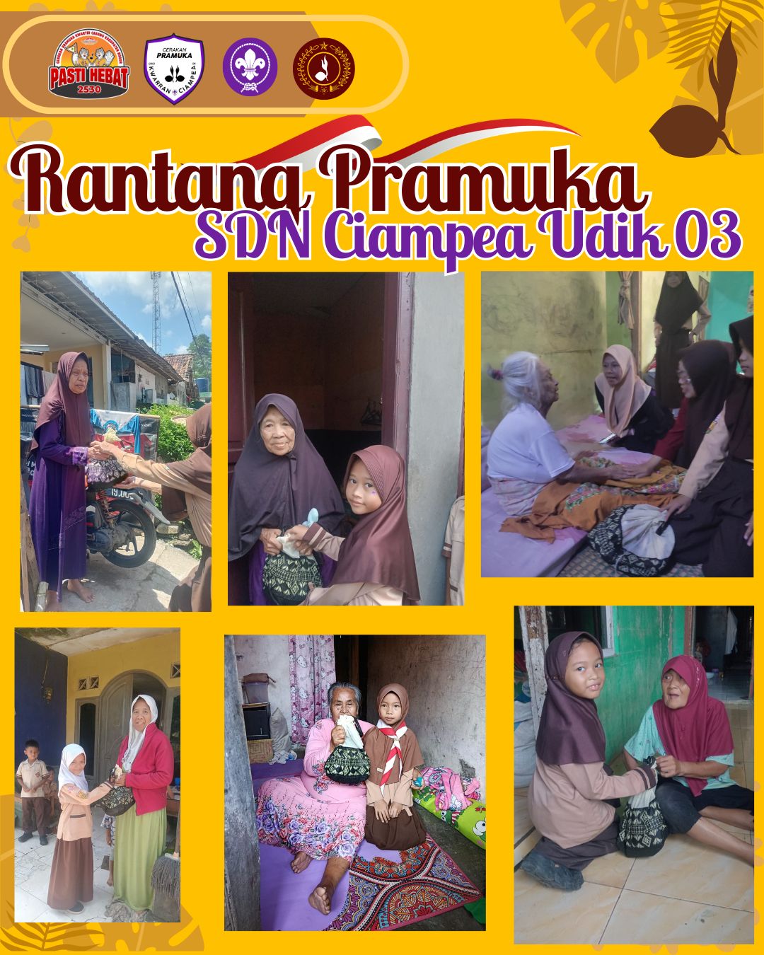 Tanamkan Kepedulian Sejak Dini, 45 Anggota Pramuka SDN Ciampea Udik 03 Gelar Rantang Pramuka