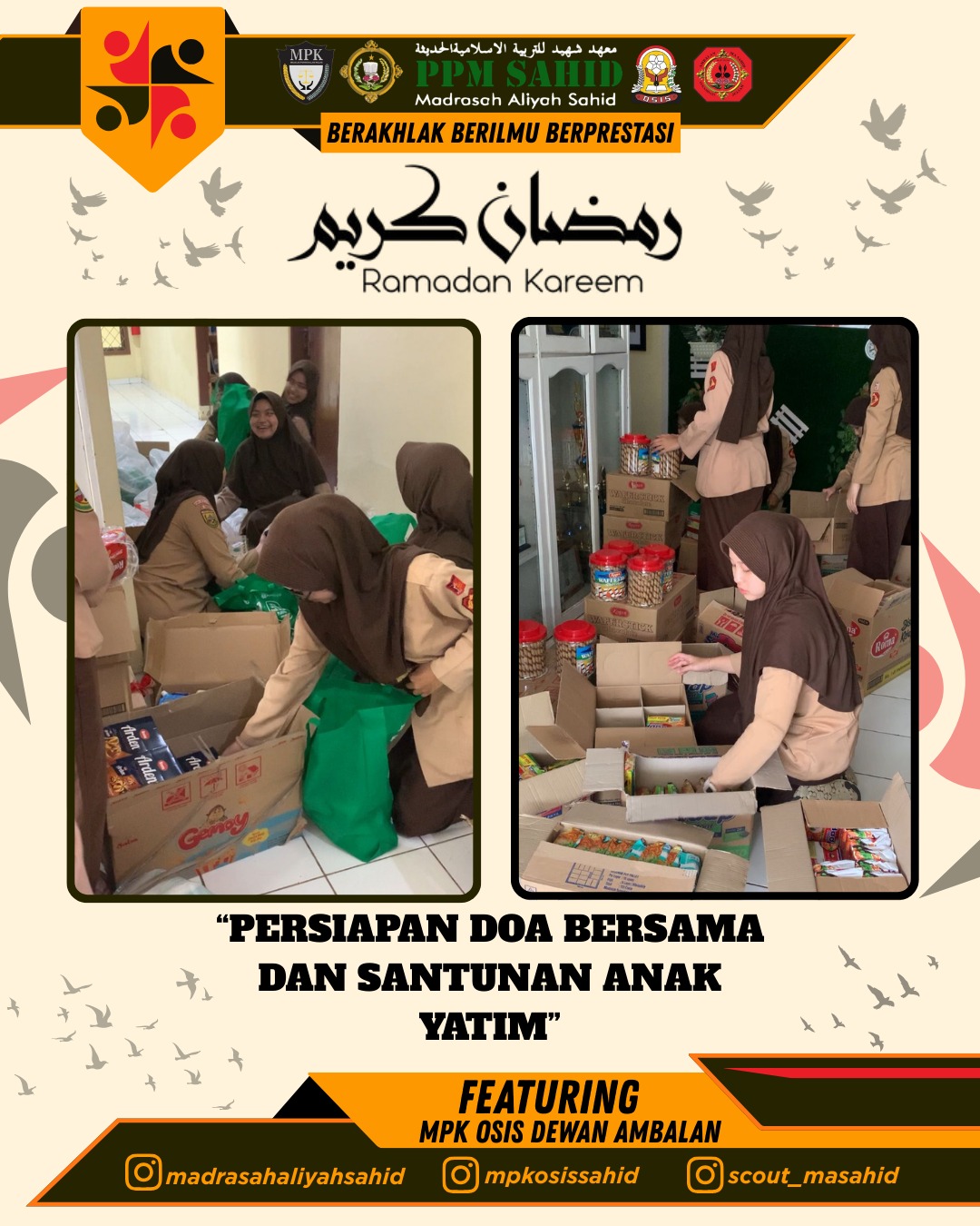 Pramuka MA Sahid Bergerak! Persiapan Santunan Yatim dan Doa Bersama Warnai Ramadhan 1447 H ⚜️