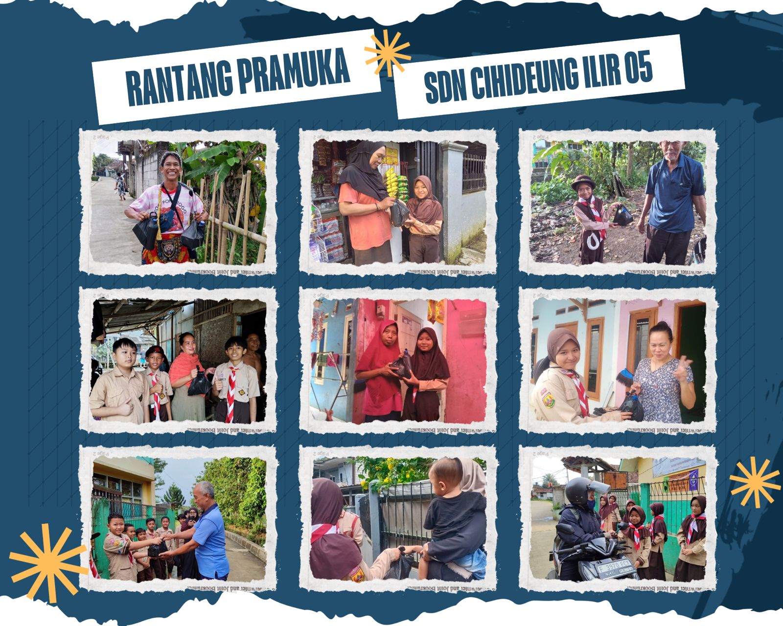 Pramuka SDN Cihideung Ilir 05 Tebar Kebaikan di Ramadhan, Bagikan Rantang Makanan untuk Warga Sekitar