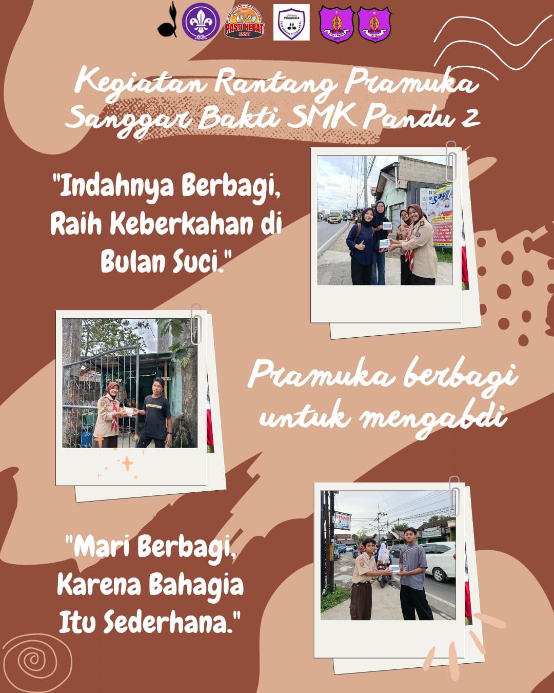 Peran Aktif Anggota Pramuka Pangkalan SMK Pandu 2 dalam Menebar Kebaikan dibulan Suci Ramadhan