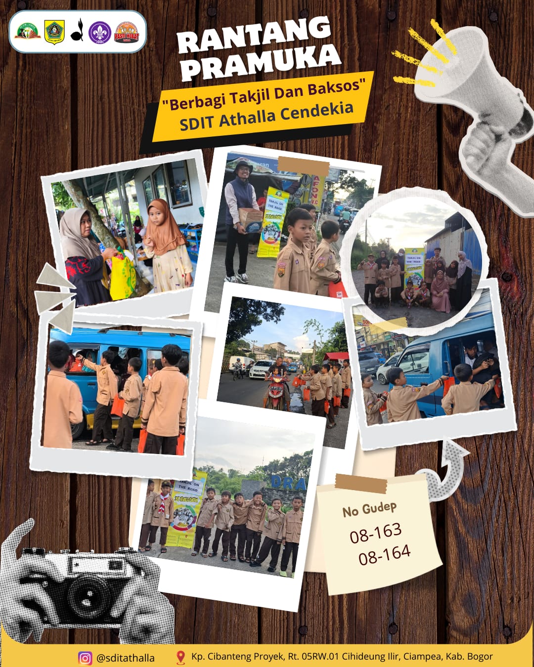 Pramuka SDIT Athalla Cendekia Bagikan 300 Takjil dan 70 Paket Sembako dalam Kegiatan Rantang Ramadhan 1447 H