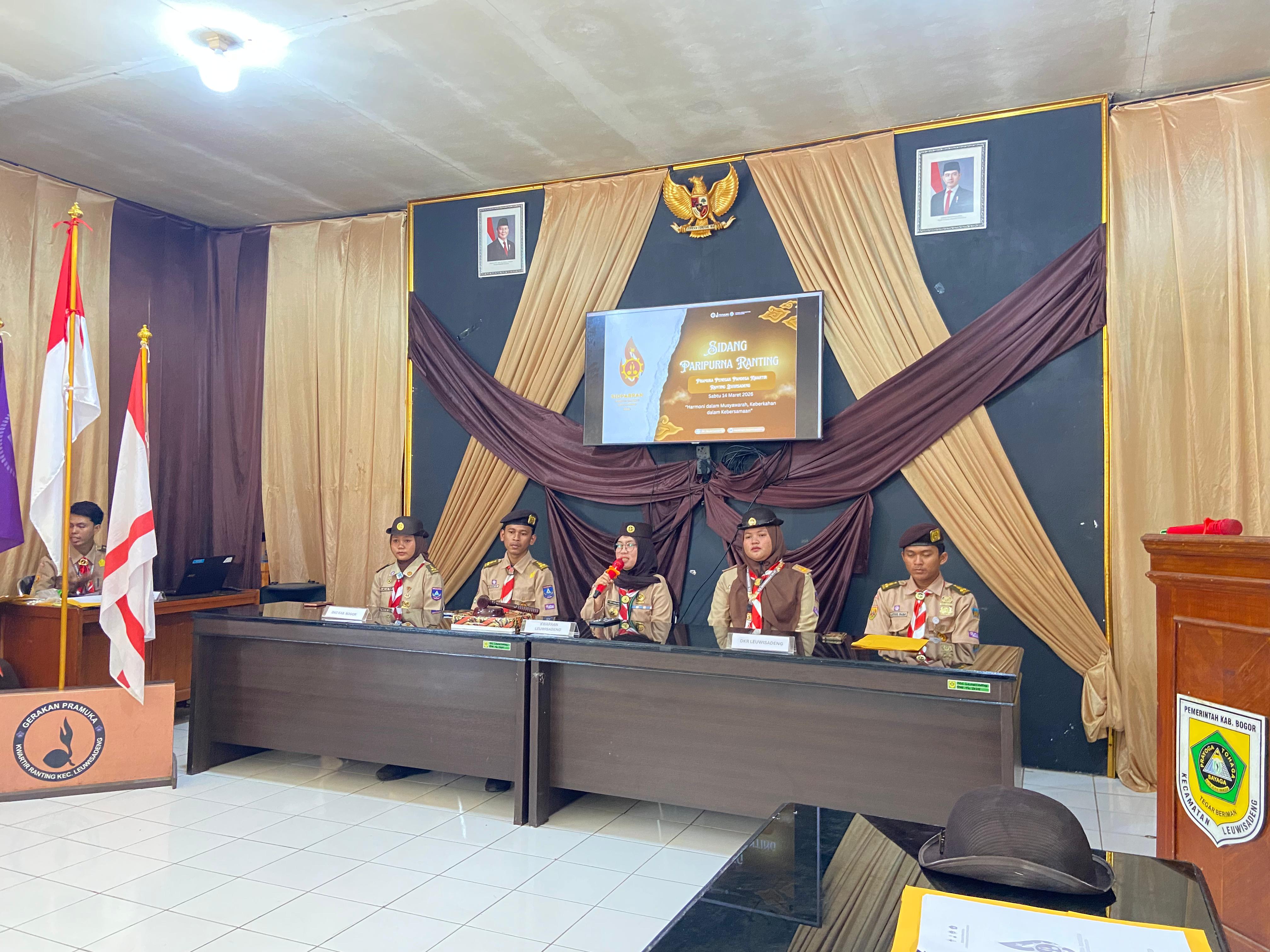 Ketua Kwarran Leuwisadeng Resmi Membuka Sidang Paripurna Ranting Kwartir Ranting Leuwisadeng