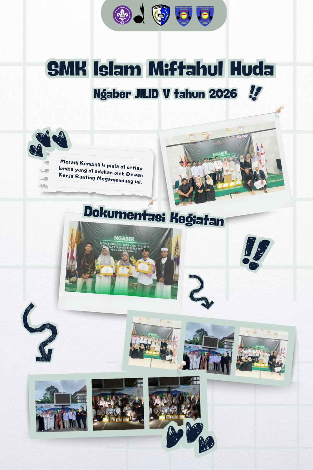 Antusias Pramuka SMK Islam Miftahul Huda Mengikuti Ngaber Jilid V