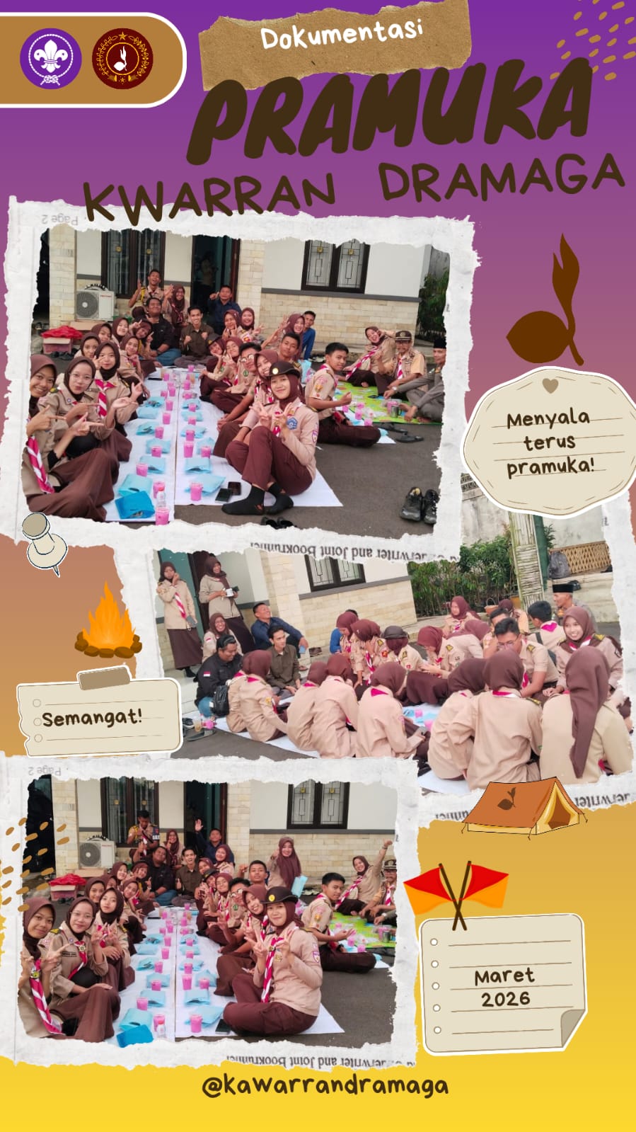 Tebar Kebahagiaan, Kwarran Dramaga Buka Bersama Usai Pamlalin di Bulan Ramadhan