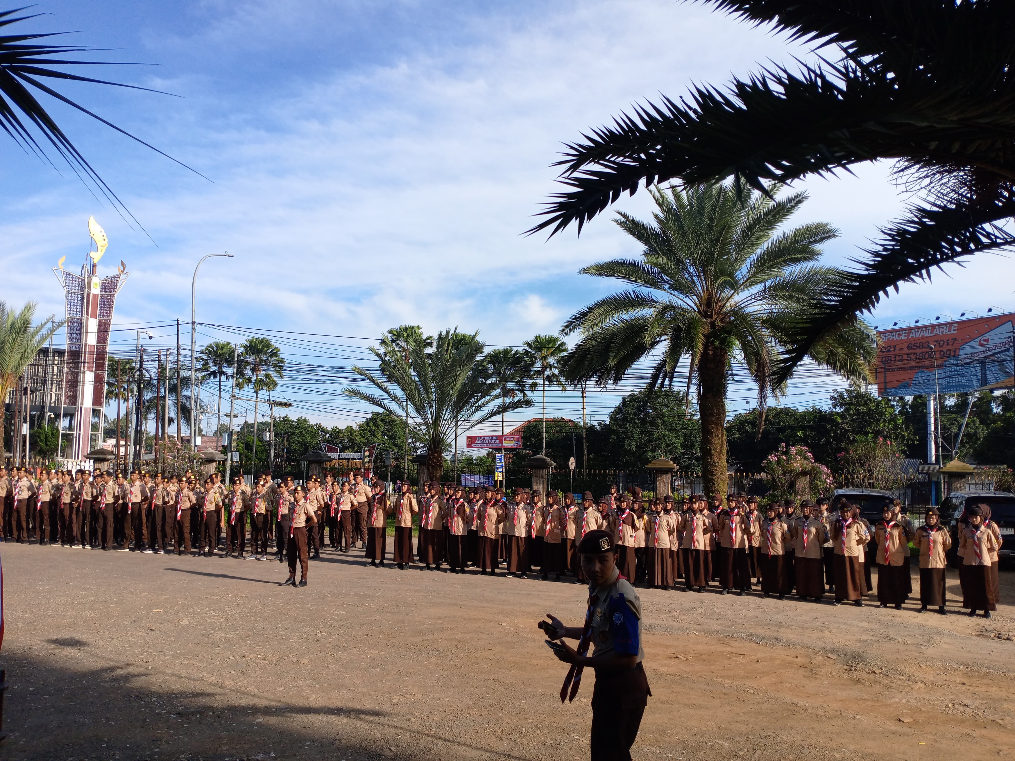 Pramuka Cijeruk Bergerak, Ikuti Apel Gelar Pasukan untuk Pengamanan Lebaran 2026