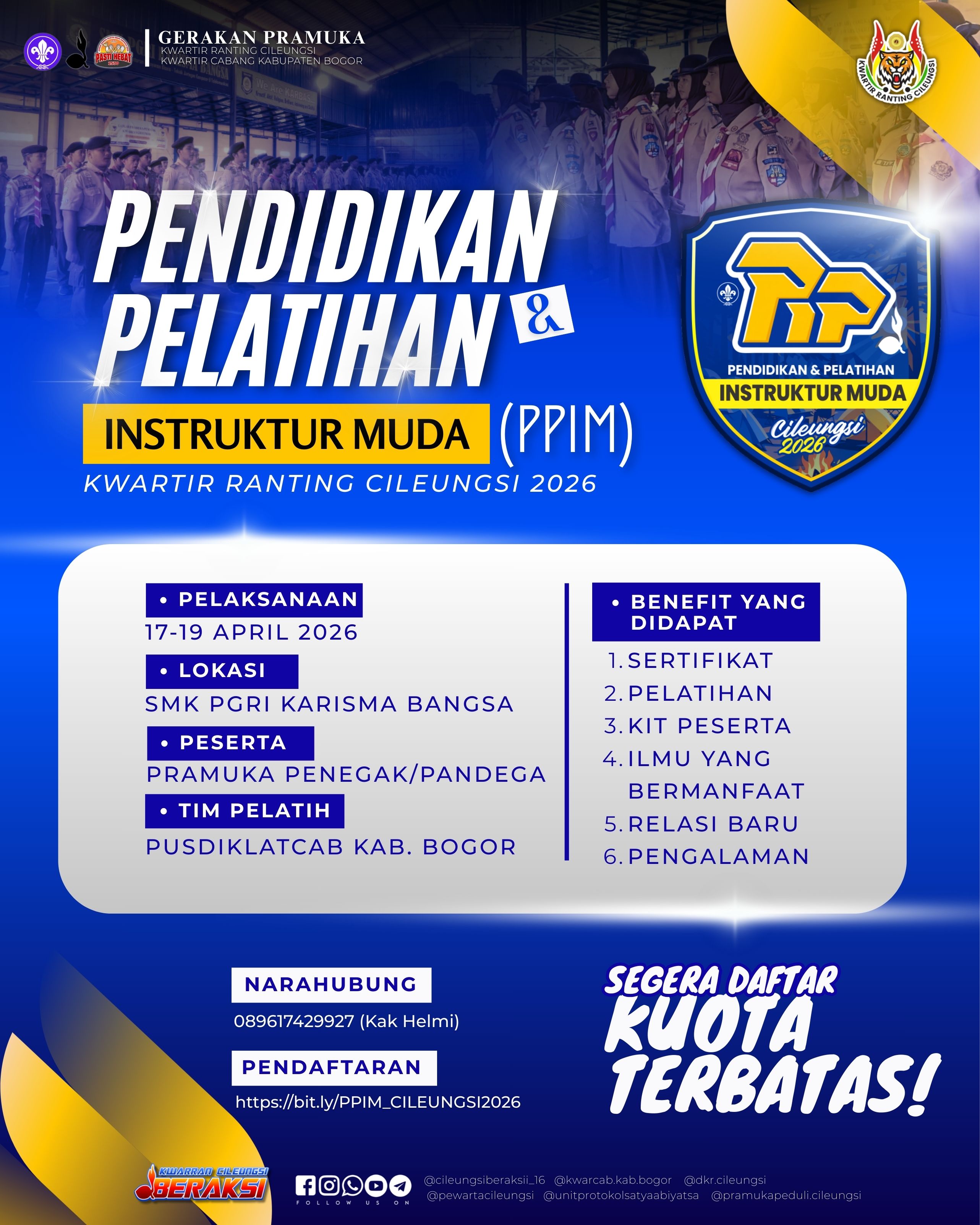 Tingkatkan Potensi T/D, Kwarran Cileungsi Siap Gelar PPIM Tahun 2026