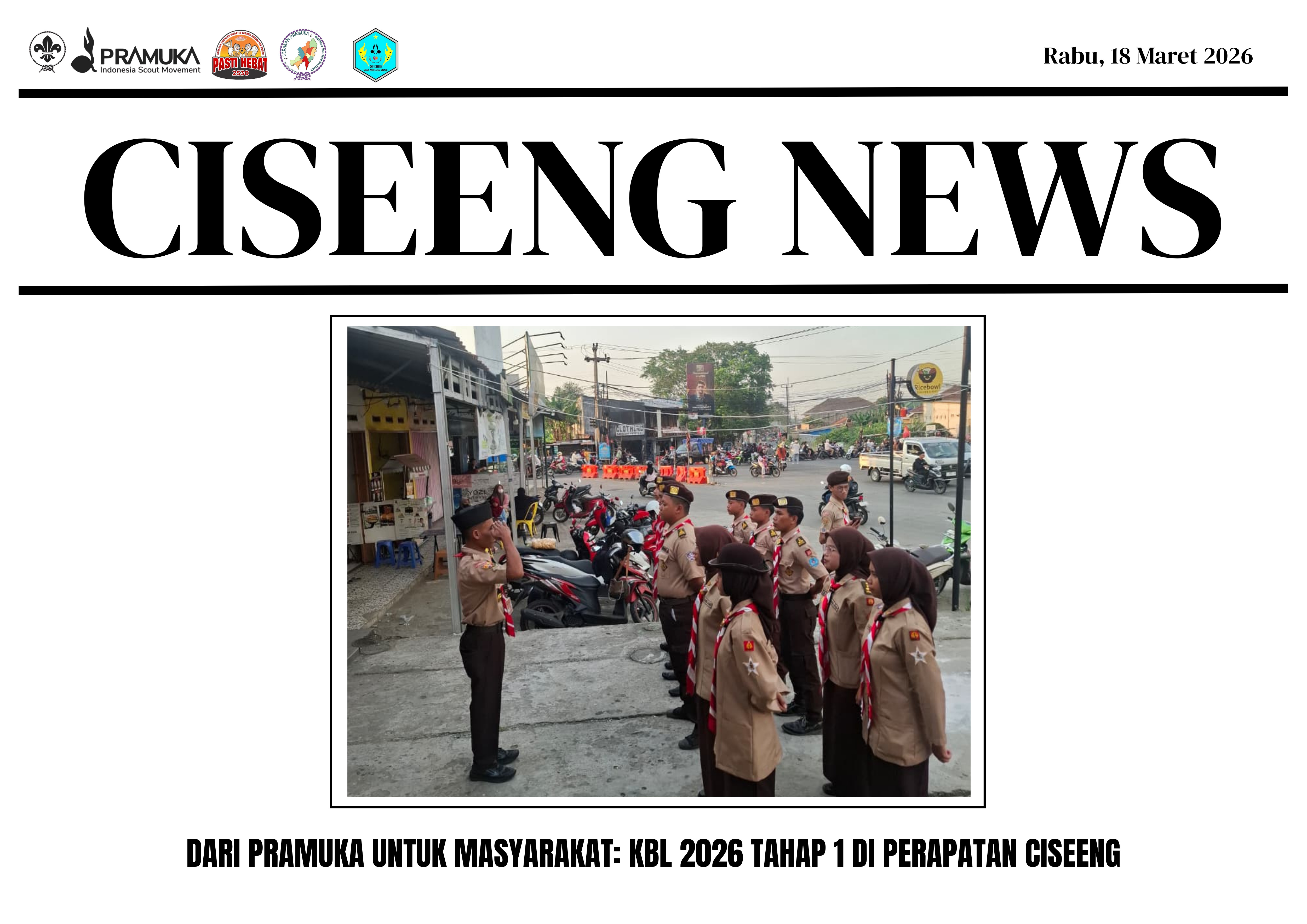 Dari Pramuka untuk Masyarakat: KBL 2026 Tahap 1 di Perapatan Ciseeng