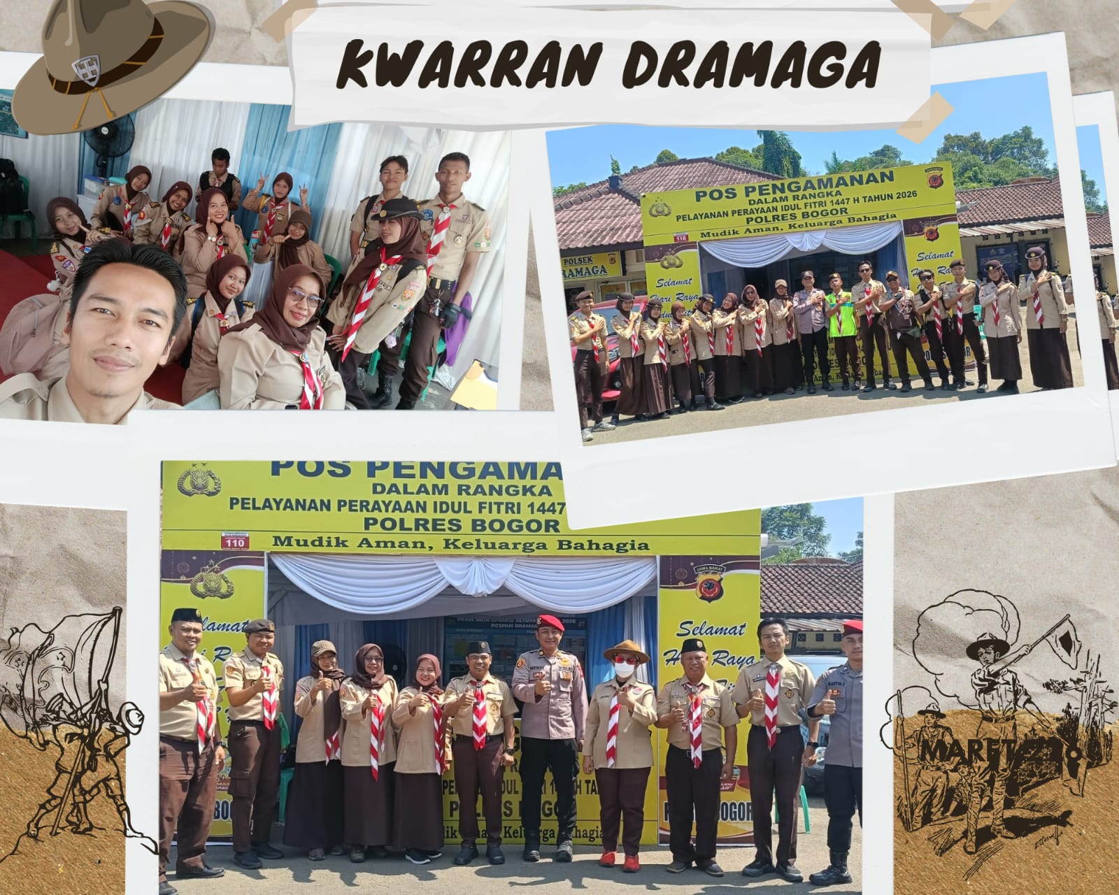 Pramuka Dramaga Kembali Beraksi Amankan Arus Mudik dan Balik Idul Fitri, Dipantau Langsung Kwarcab Bogor