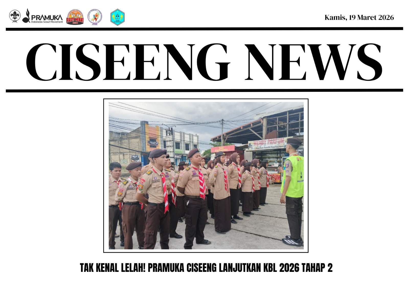 Tak Kenal Lelah! Pramuka Ciseeng Lanjutkan KBL 2026 Tahap 2