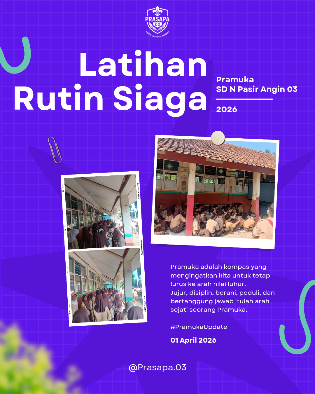 Semangat Baru Pramuka Siaga SDN Pasir Angin 03 Awali Latihan dengan Senam Bersama