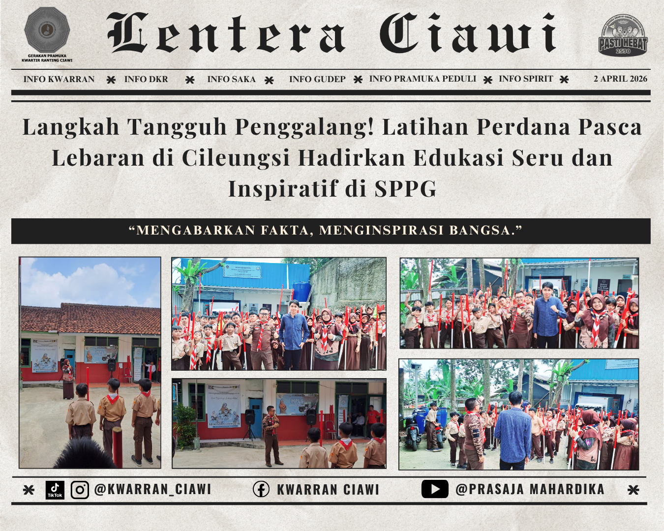 Langkah Tangguh Penggalang! Latihan Perdana Pasca Lebaran di Cileungsi Hadirkan Edukasi Seru dan Inspiratif di SPPG
