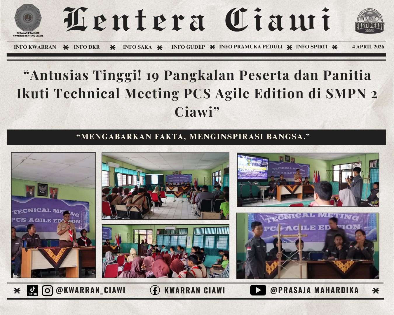 “Antusias Tinggi! 19 Pangkalan Peserta dan Panitia Ikuti Technical Meeting PCS Agile Edition di SMPN 2 Ciawi”
