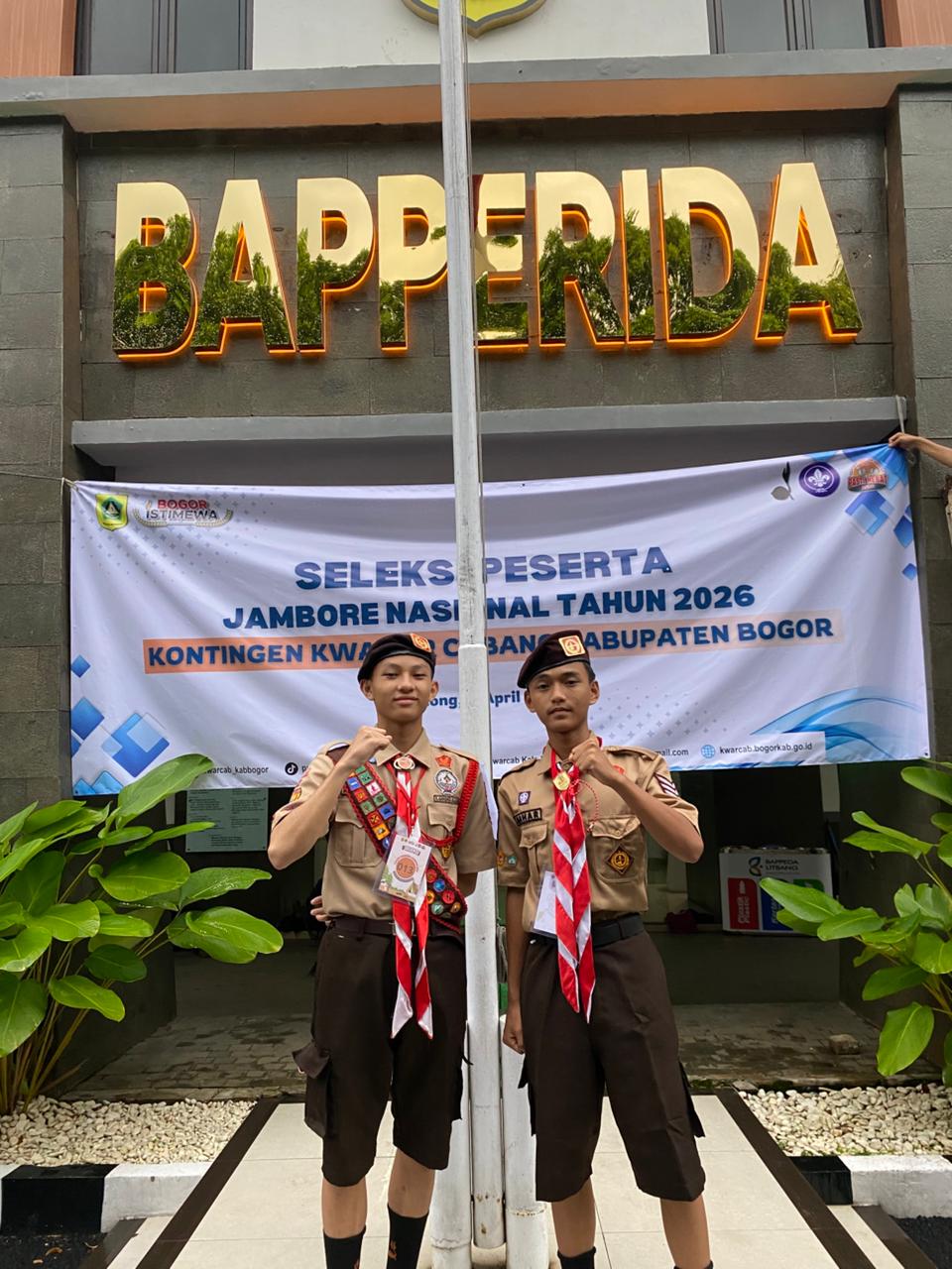 Dua Anggota Pramuka Sundja Rasa MTs Annajah Kwarran Rumpin Lolos Tahap Awal Seleksi Jambore Nasional