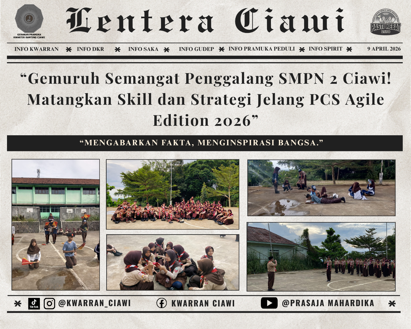 “Gemuruh Semangat Penggalang SMPN 2 Ciawi! Matangkan Skill dan Strategi Jelang PCS Agile Edition 2026”