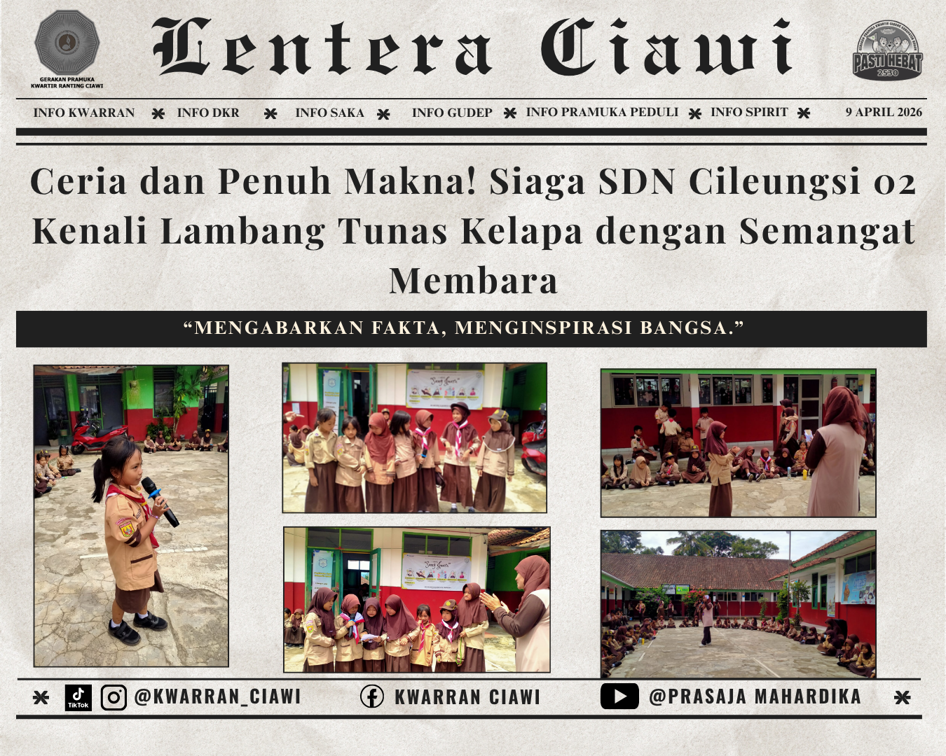Ceria dan Penuh Makna! Siaga SDN Cileungsi 02 Kenali Lambang Tunas Kelapa dengan Semangat Membara