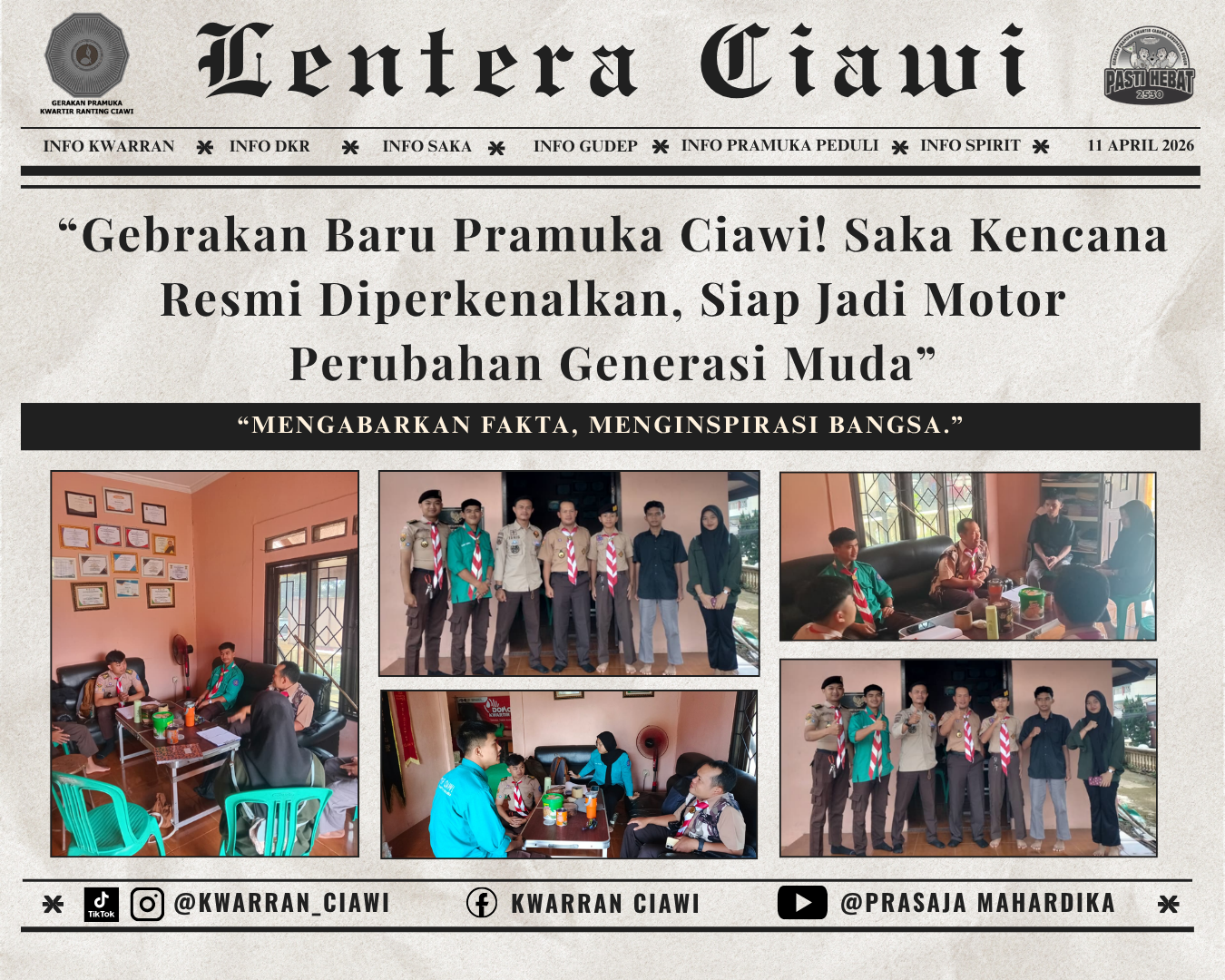 “Gebrakan Baru Pramuka Ciawi! Saka Kencana Resmi Diperkenalkan, Siap Jadi Motor Perubahan Generasi Muda”