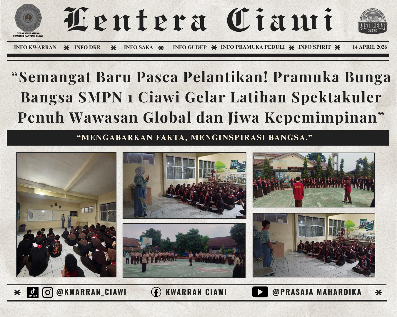 “Semangat Baru Pasca Pelantikan! Pramuka Bunga Bangsa SMPN 1 Ciawi Gelar Latihan Spektakuler Penuh Wawasan Global dan Jiwa Kepemimpinan”
