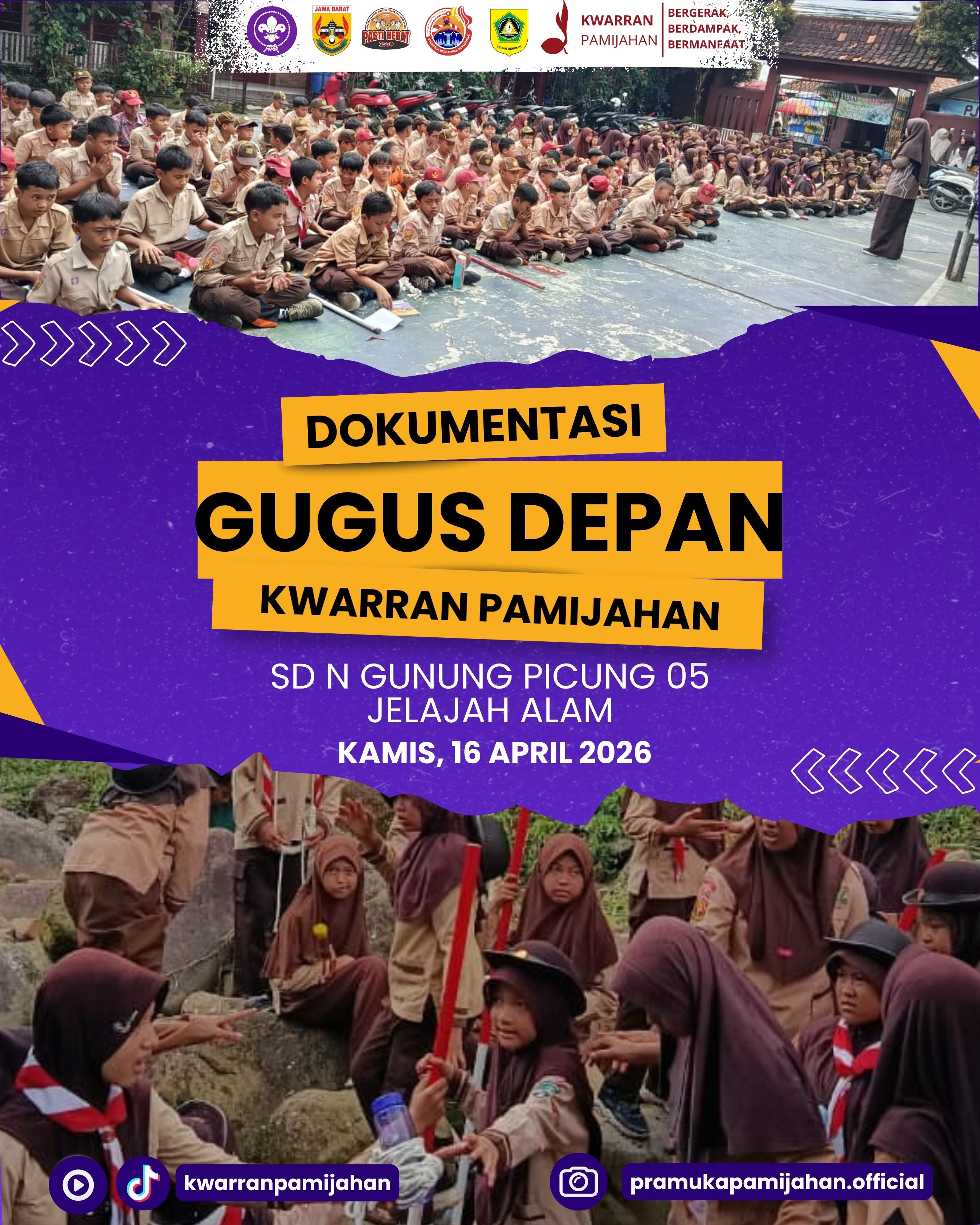🌿 Seru dan Edukatif! Pramuka SDN Gunung Picung 05 Gelar Latihan Jelajah Alam ⚜️