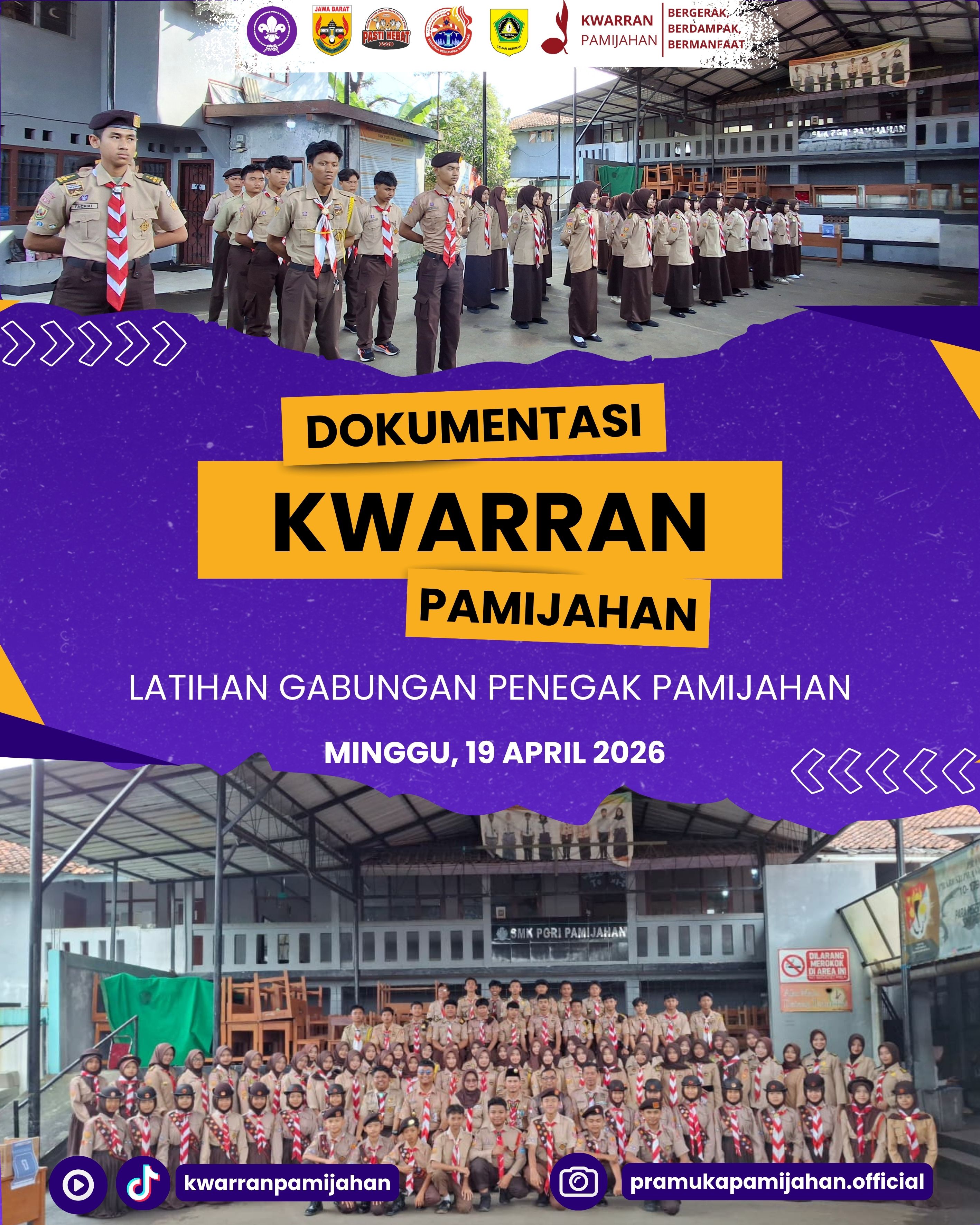 ⚜️ Solidkan Penegak! DKR Pamijahan Gelar Latihan Gabungan Bulanan Bersama Kwarran ⚜️
