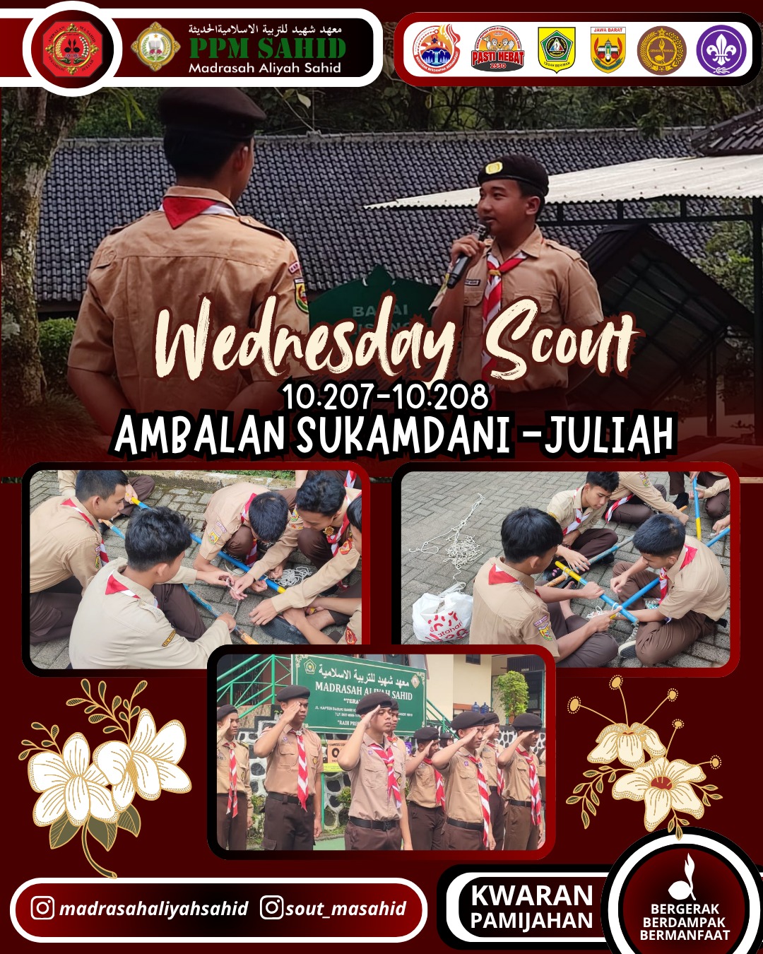 ⚜️ Semangat dan Kreativitas! Pramuka MA Sahid Gelar Latihan Rutin Materi Pionering