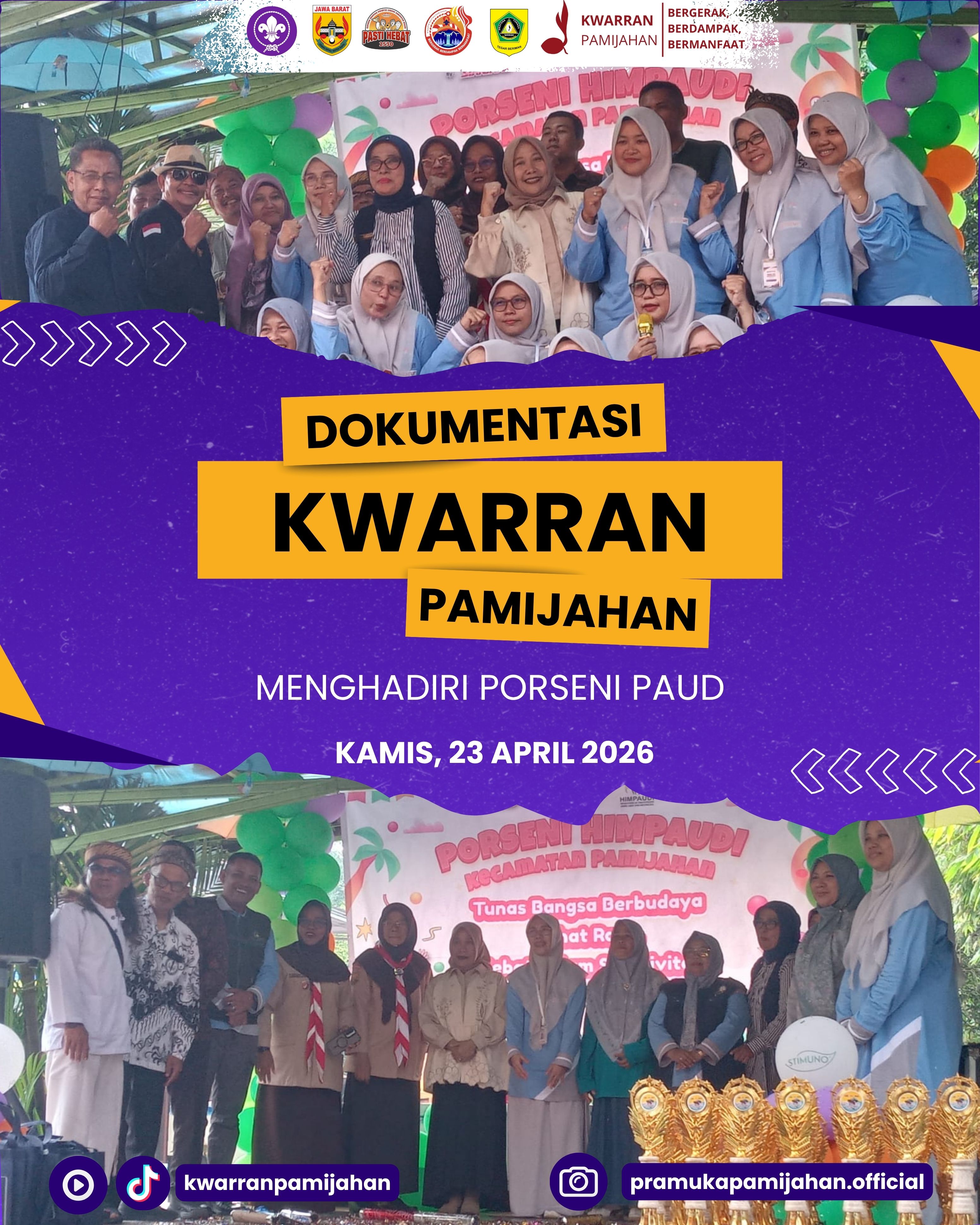 🎭⚜️ Kwarran Pamijahan Hadiri dan Jadi Dewan Juri pada Ajang Porseni PAUD 2026 🌟
