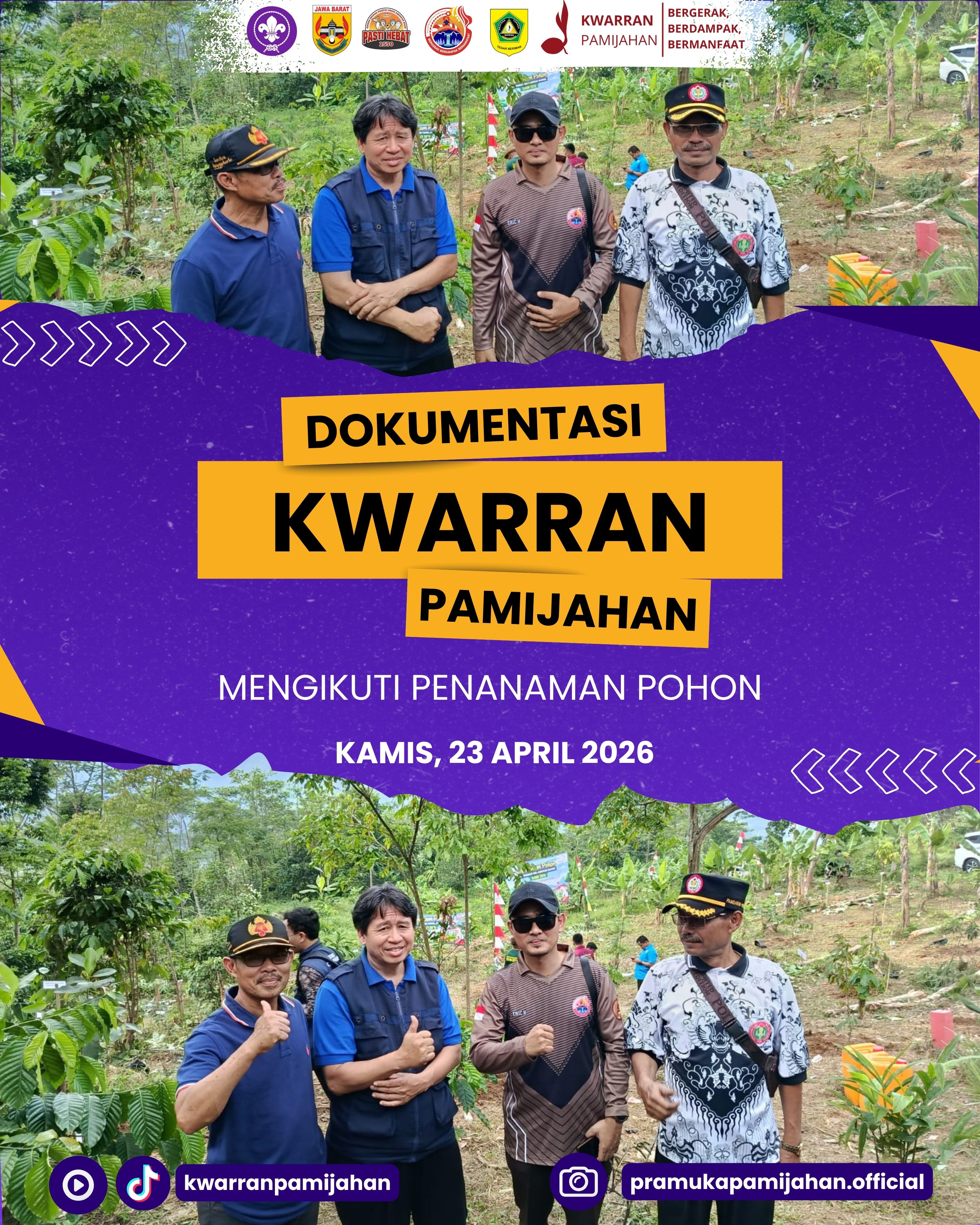 🌱⚜️ Kwarran Pamijahan Hadiri Kegiatan Penanaman Pohon Bersama Dinas Pendidikan Kabupaten Bogor 🌿
