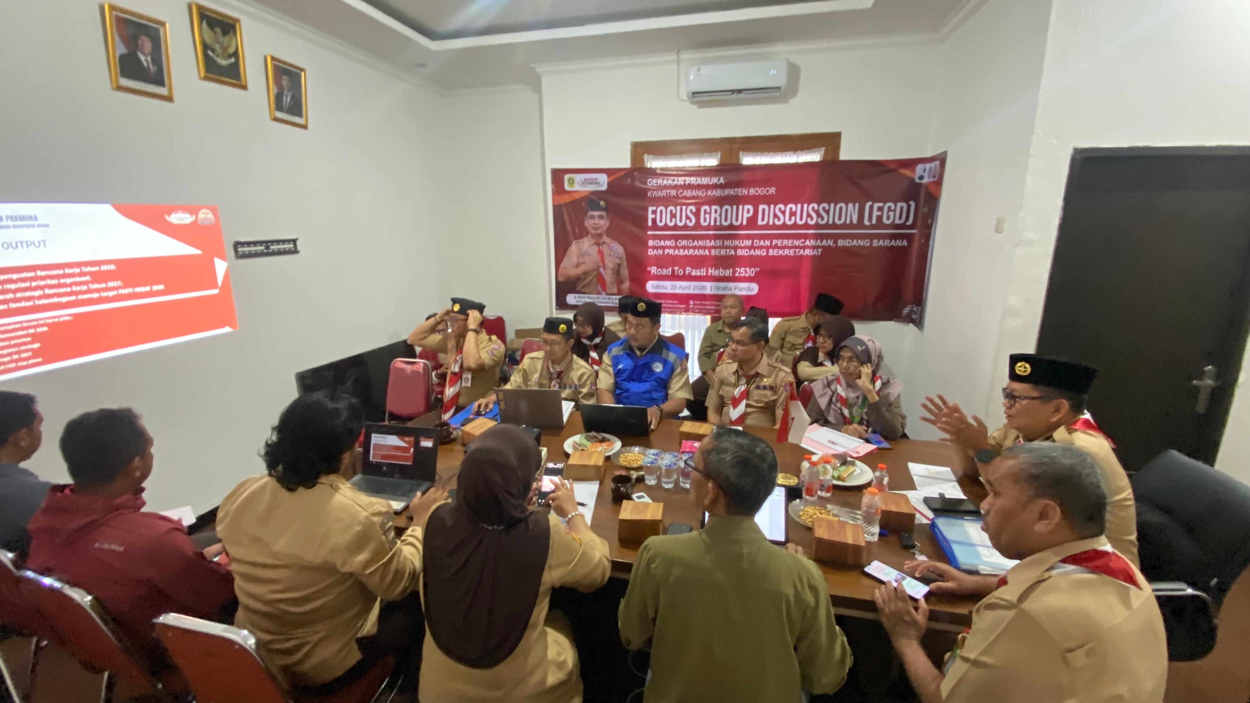 FGD Orgakum, Sarpras dan Sekretariat Kwarcab Kabupaten Bogor Rumuskan Arah Strategis Menuju Pasti Hebat 2530