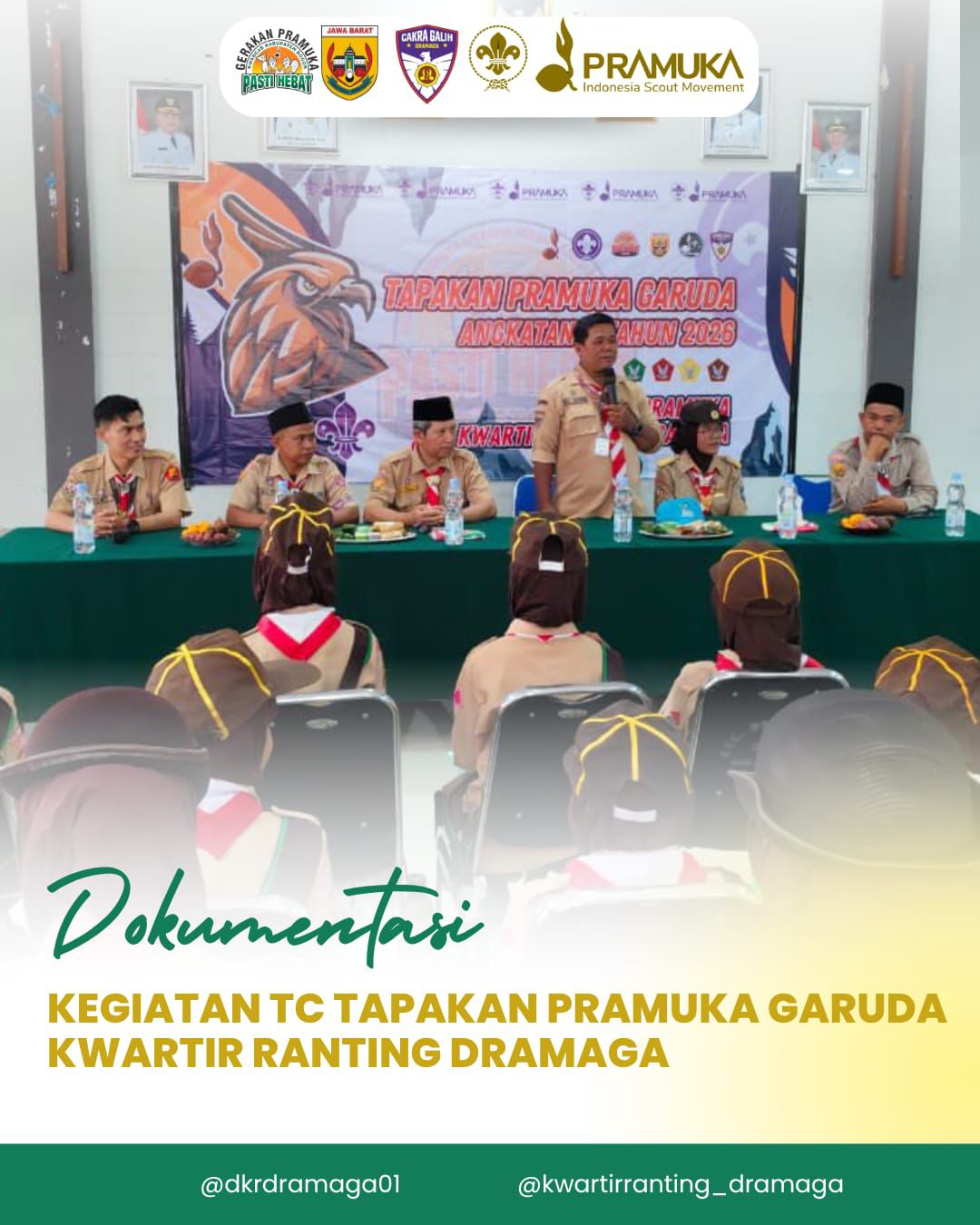 Perkuat Kualitas Generasi Emas, Kwarcab Bogor Monitoring Langsung TC III Calon Pramuka Garuda di Kwarran Dramaga
