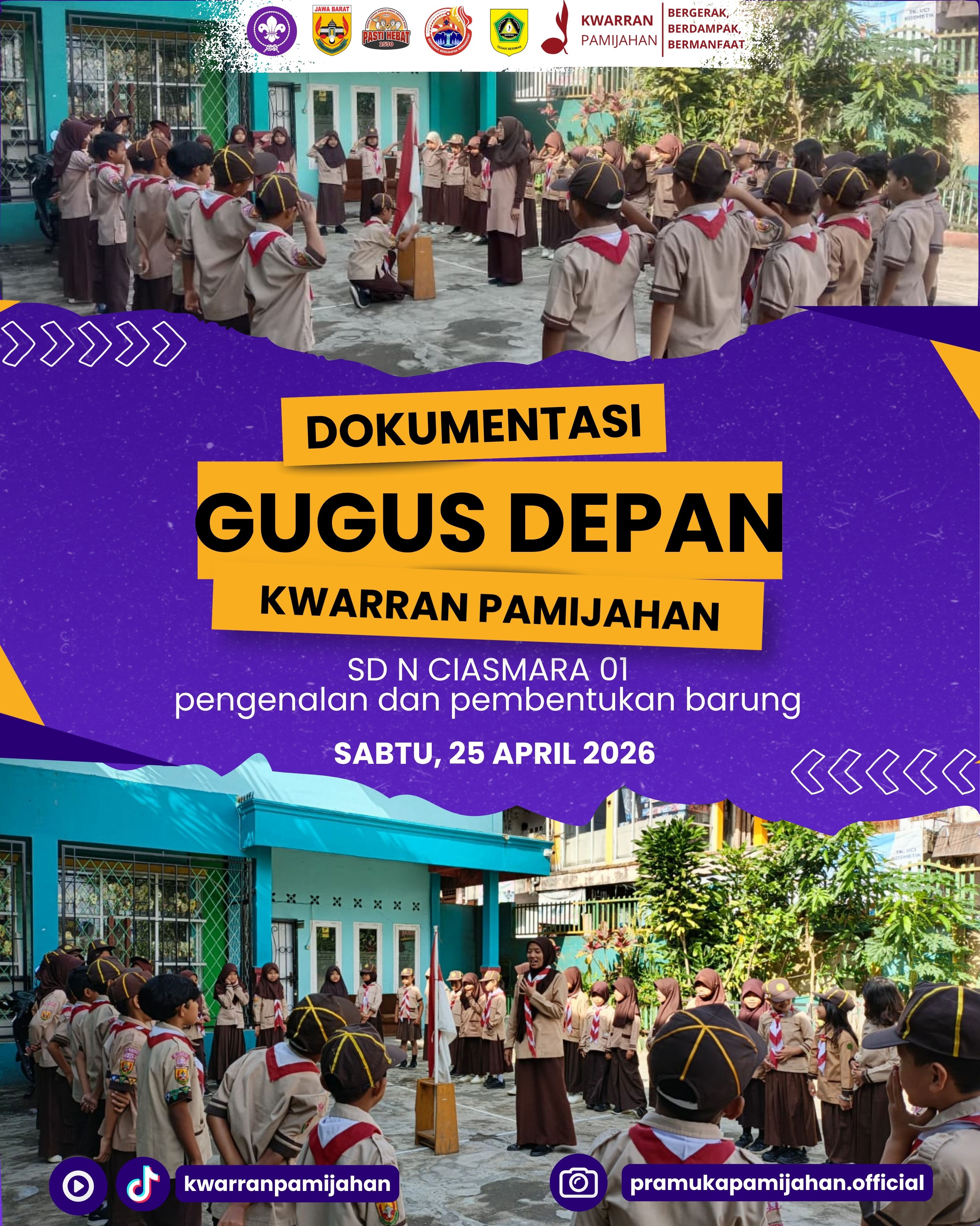 🌟 Seru dan Penuh Semangat! Pramuka Siaga SDN Ciasmara 01 Belajar Pembentukan Barung ⚜️