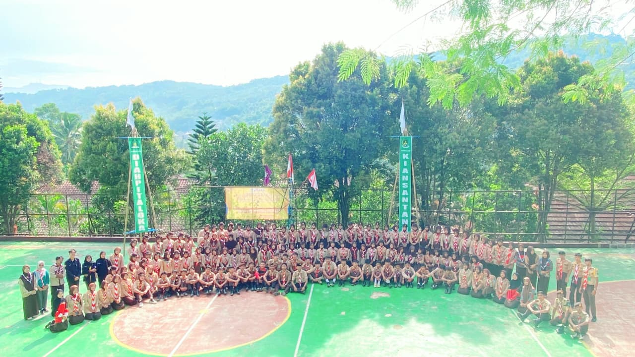 Ratusan Pramuka Penggalang se-Kwarran Sukajaya Ikuti Latihan Gabungan