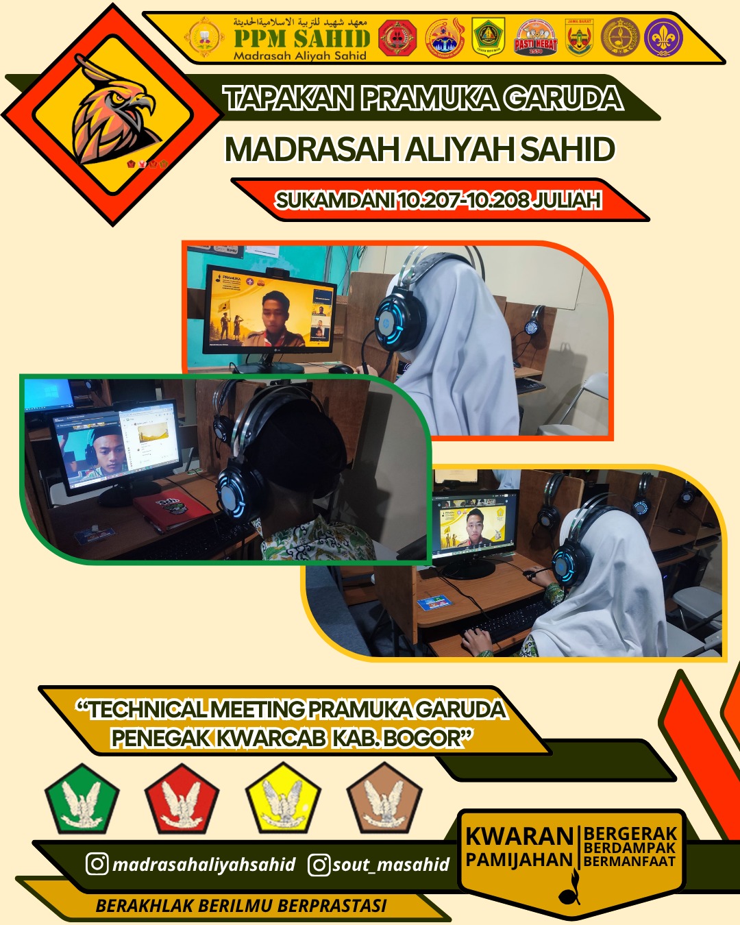 🦅 Mantapkan Persiapan! Pramuka MA Sahid Ikuti Technical Meeting Pramuka Garuda Kwarcab Bogor ⚜️🔥